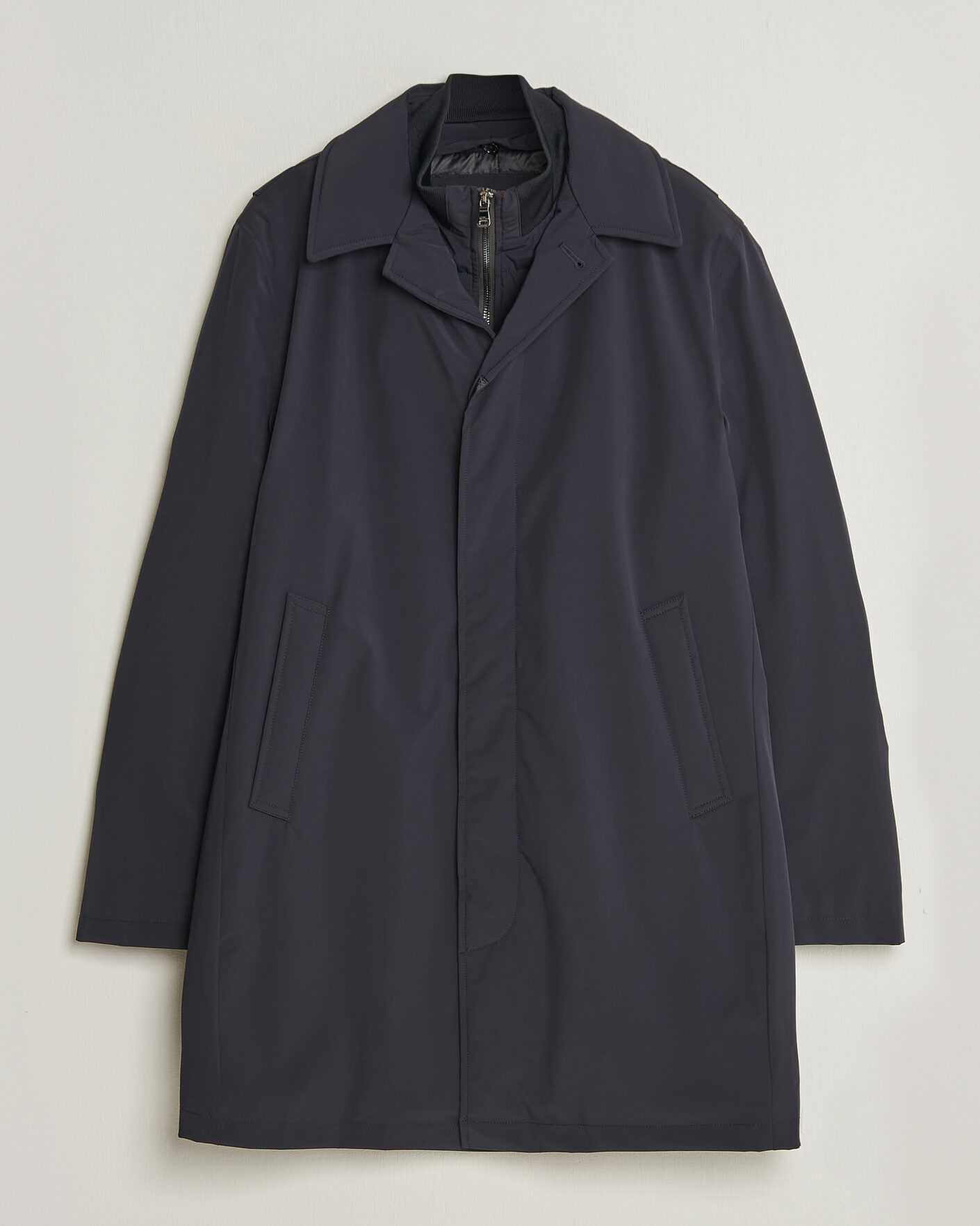 Men | Coats & Jackets | Oscar Jacobson | Zipped Padded Car Coat Navy