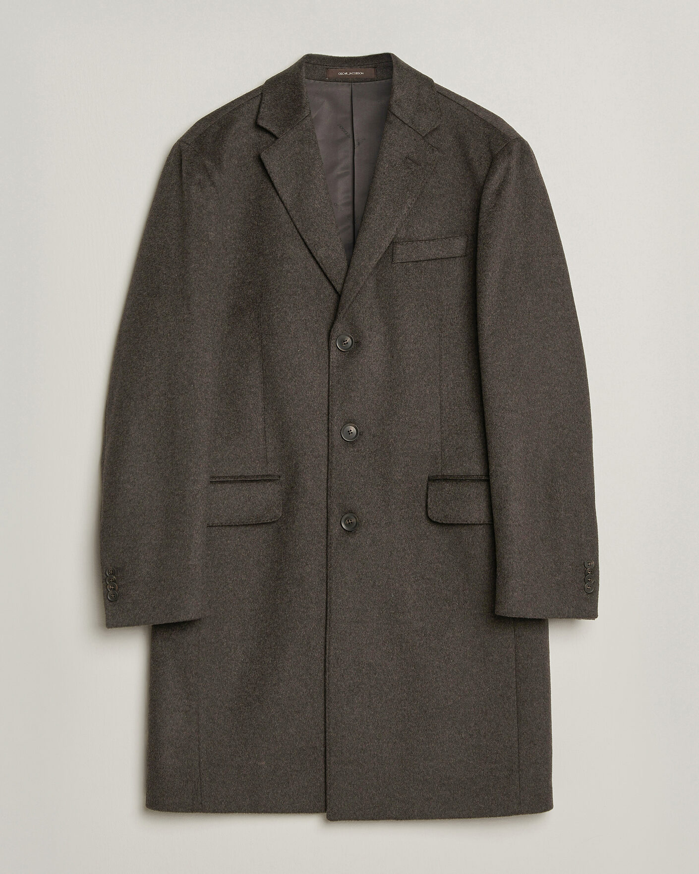 Men | Coats & Jackets | Oscar Jacobson | Sergio Wool Coat Brown