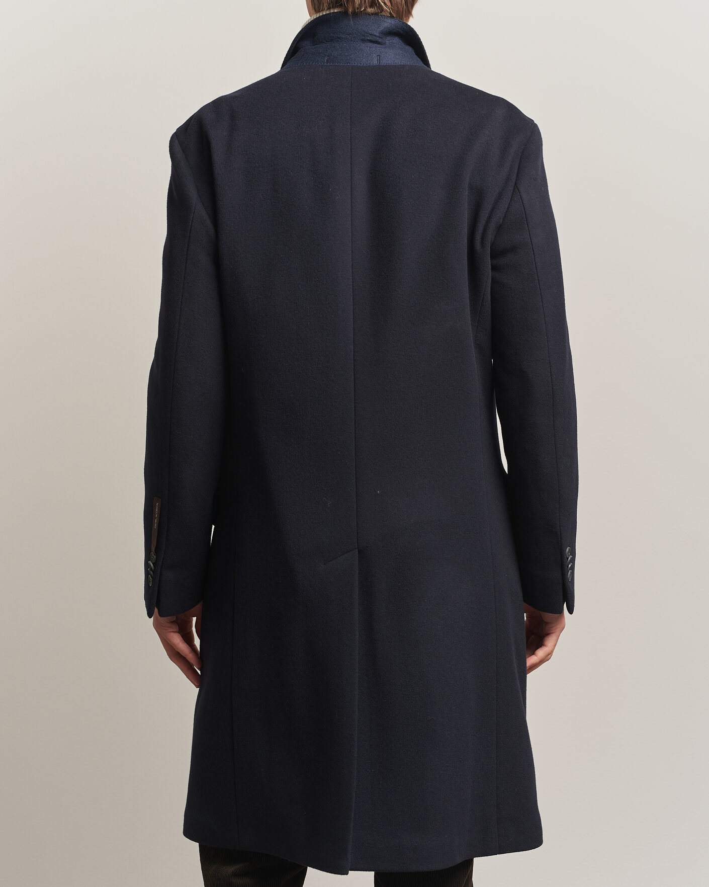 Men | Coats & Jackets | Oscar Jacobson | Sicily Double Breasted Wool Coat Navy
