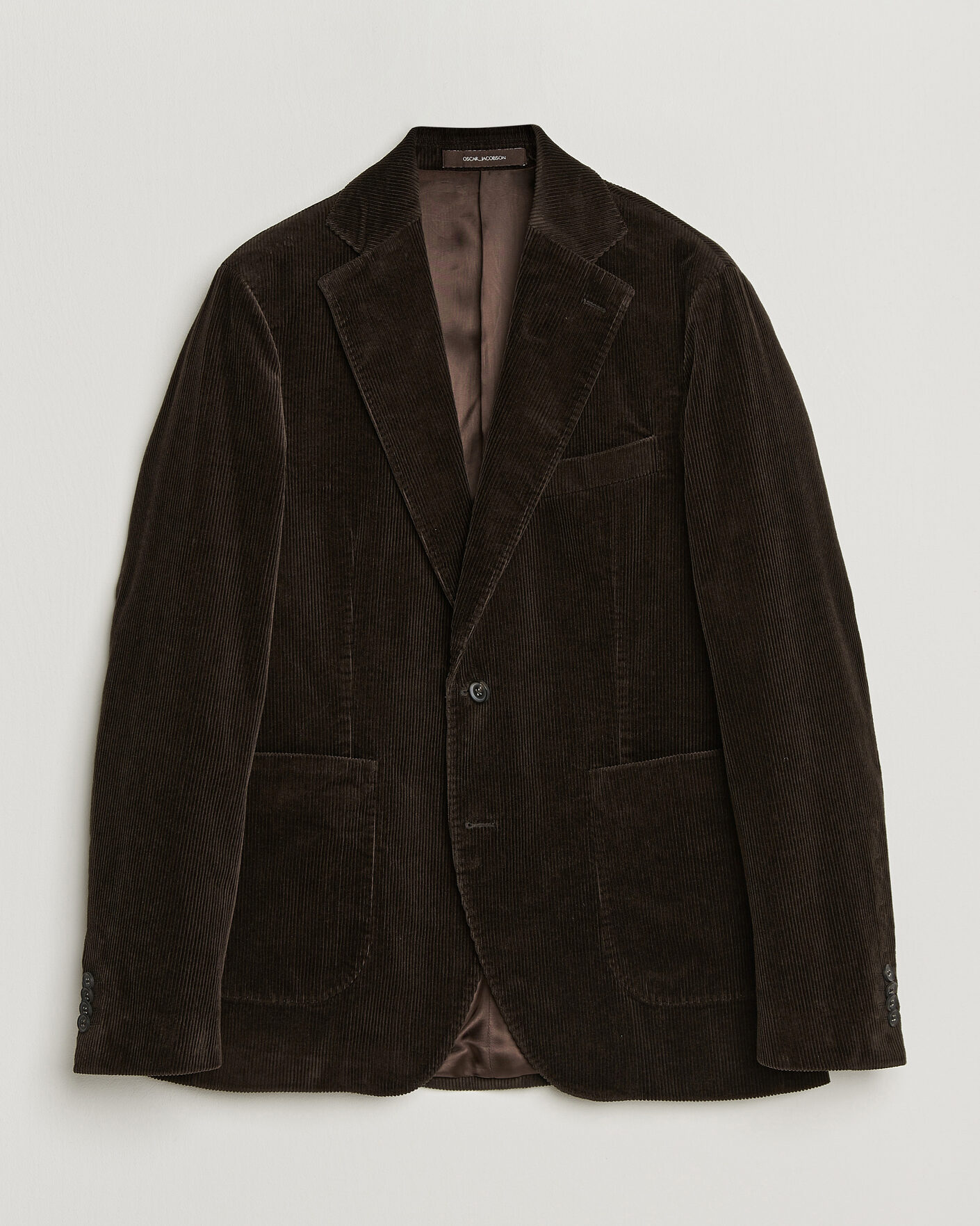 Men | Blazers | Oscar Jacobson | Fogerty Patch Pocket Cord Blazer Dark Brown