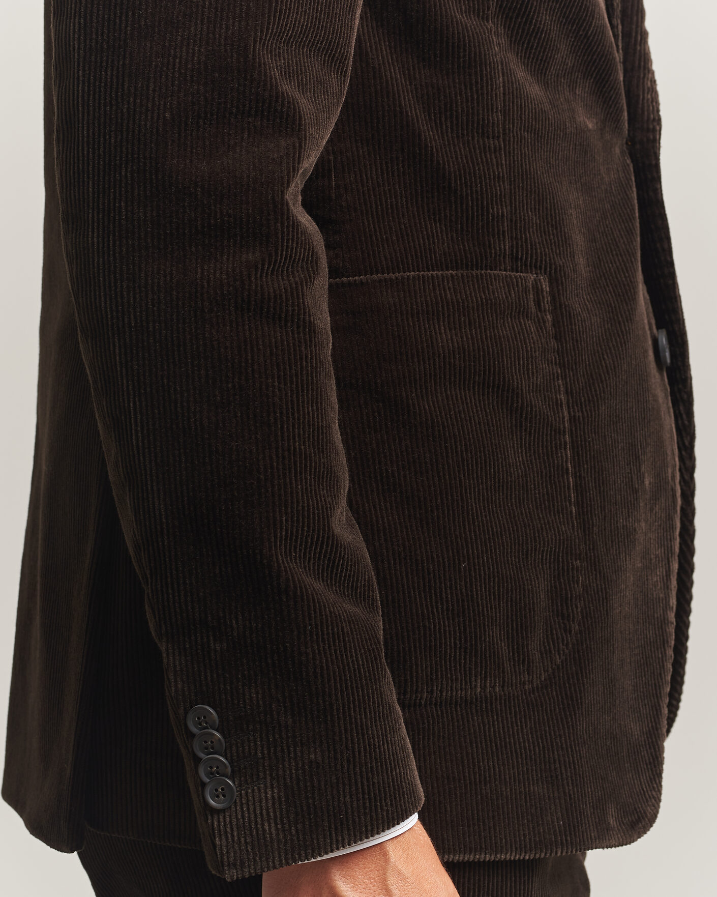 Men | Blazers | Oscar Jacobson | Fogerty Patch Pocket Cord Blazer Dark Brown