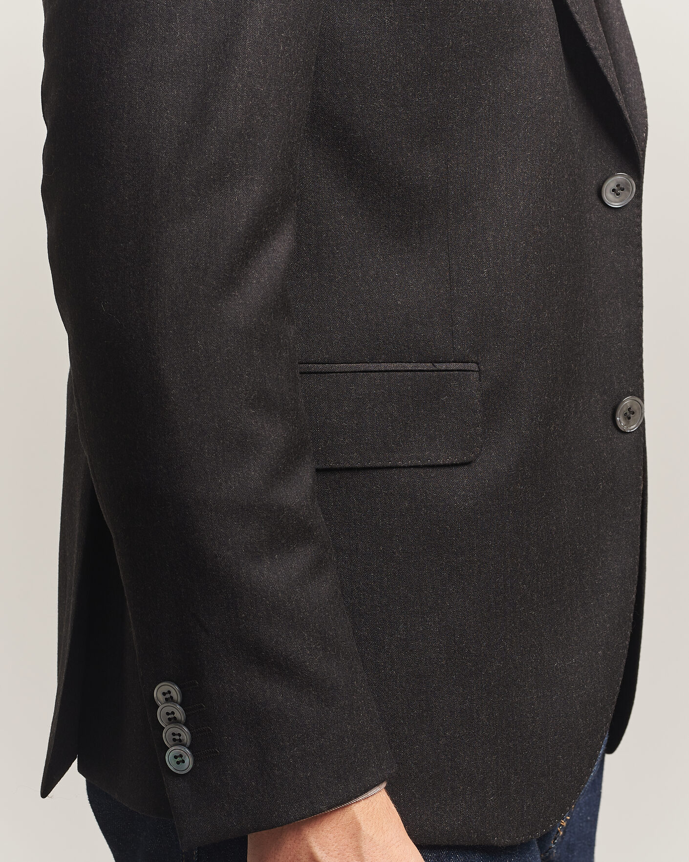 Men | Blazers | Oscar Jacobson | Fogerty Wool Flannel Blazer Brown