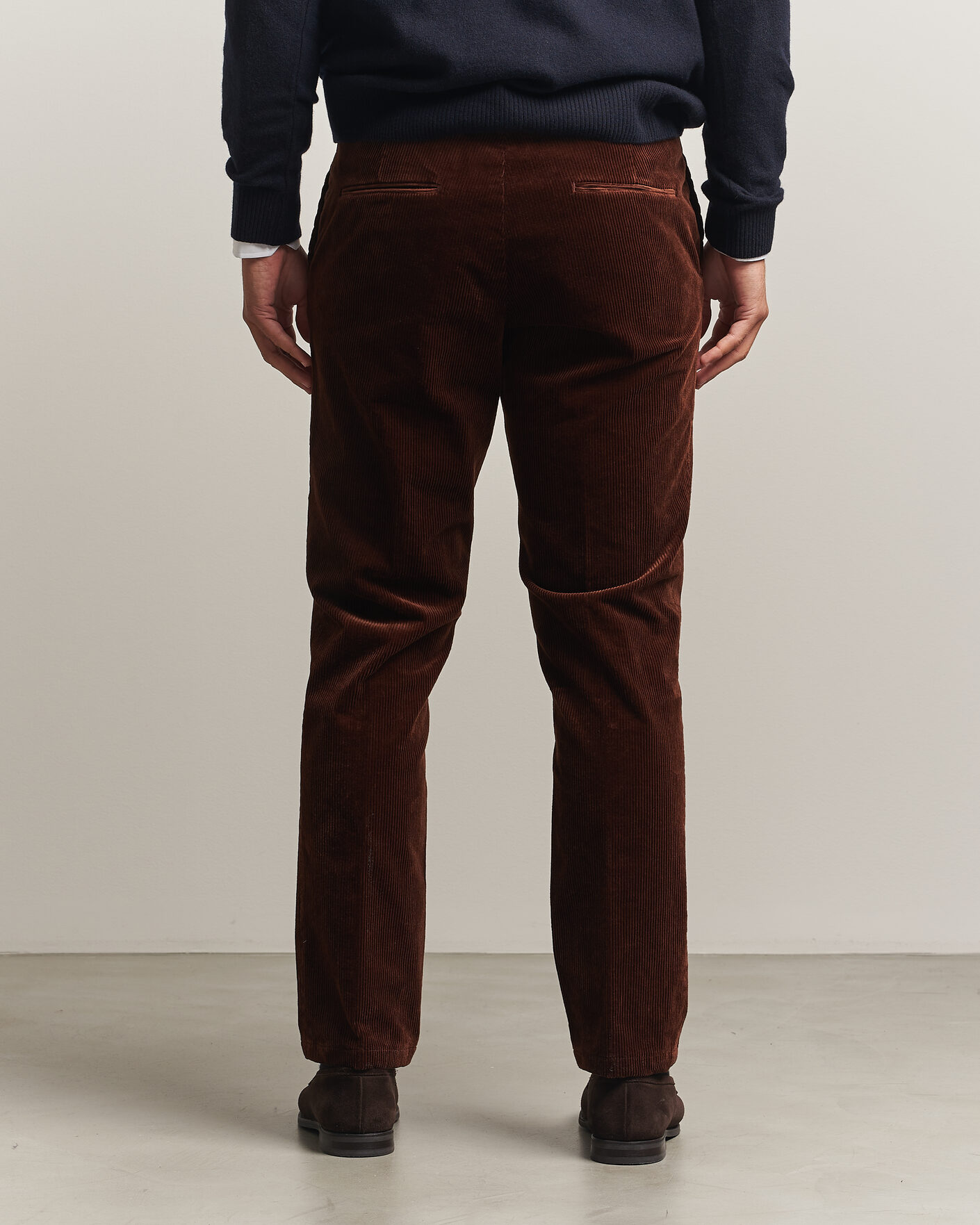 Men | Trousers | Oscar Jacobson | Dandy Corduroy Trousers Brown