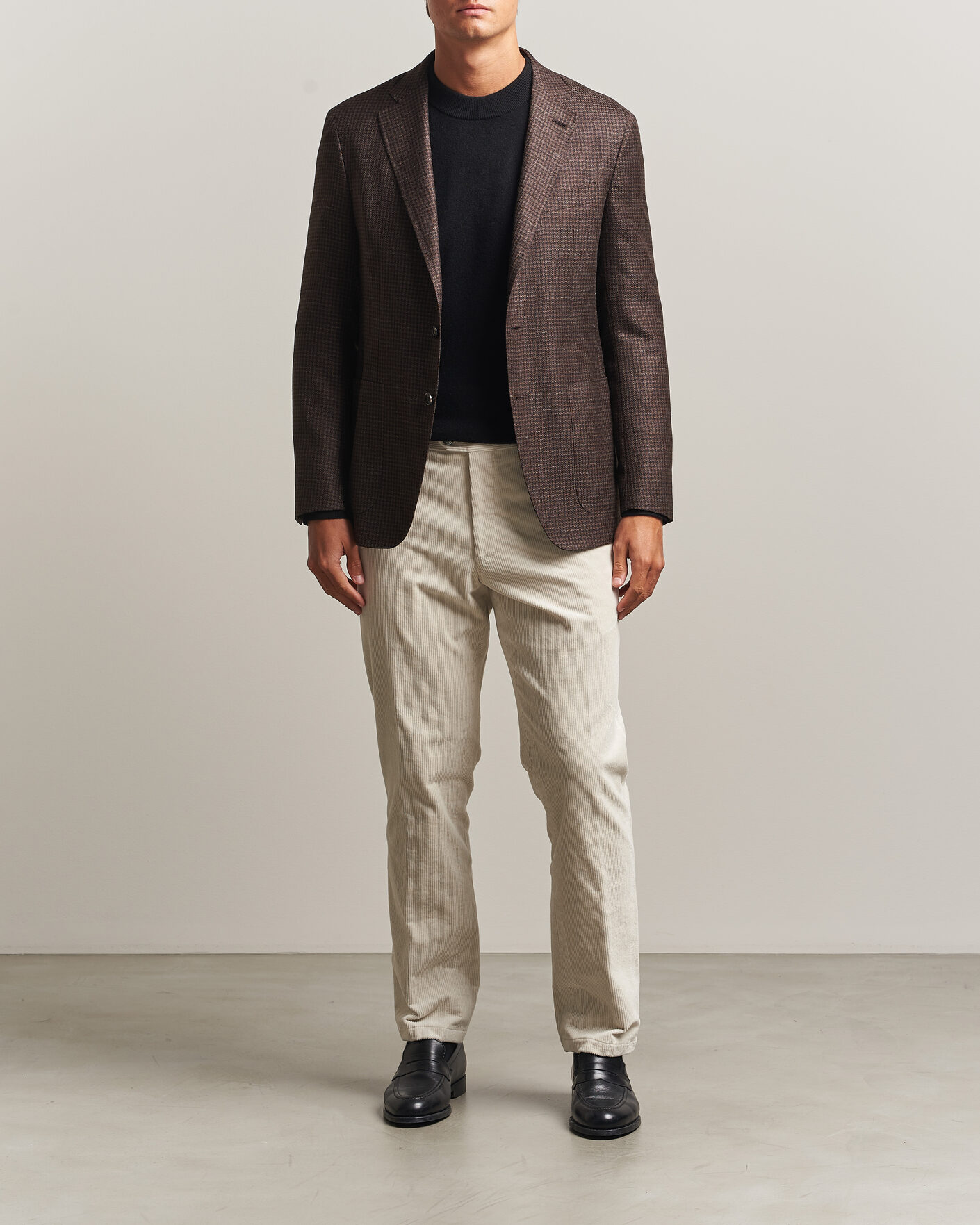 Men | Trousers | Oscar Jacobson | Dandy Corduroy Trousers White