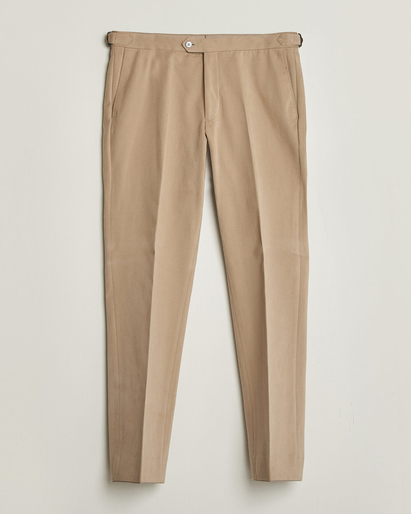 Men | Trousers | Oscar Jacobson | Dandy Brushed Cotton Trousers Beige