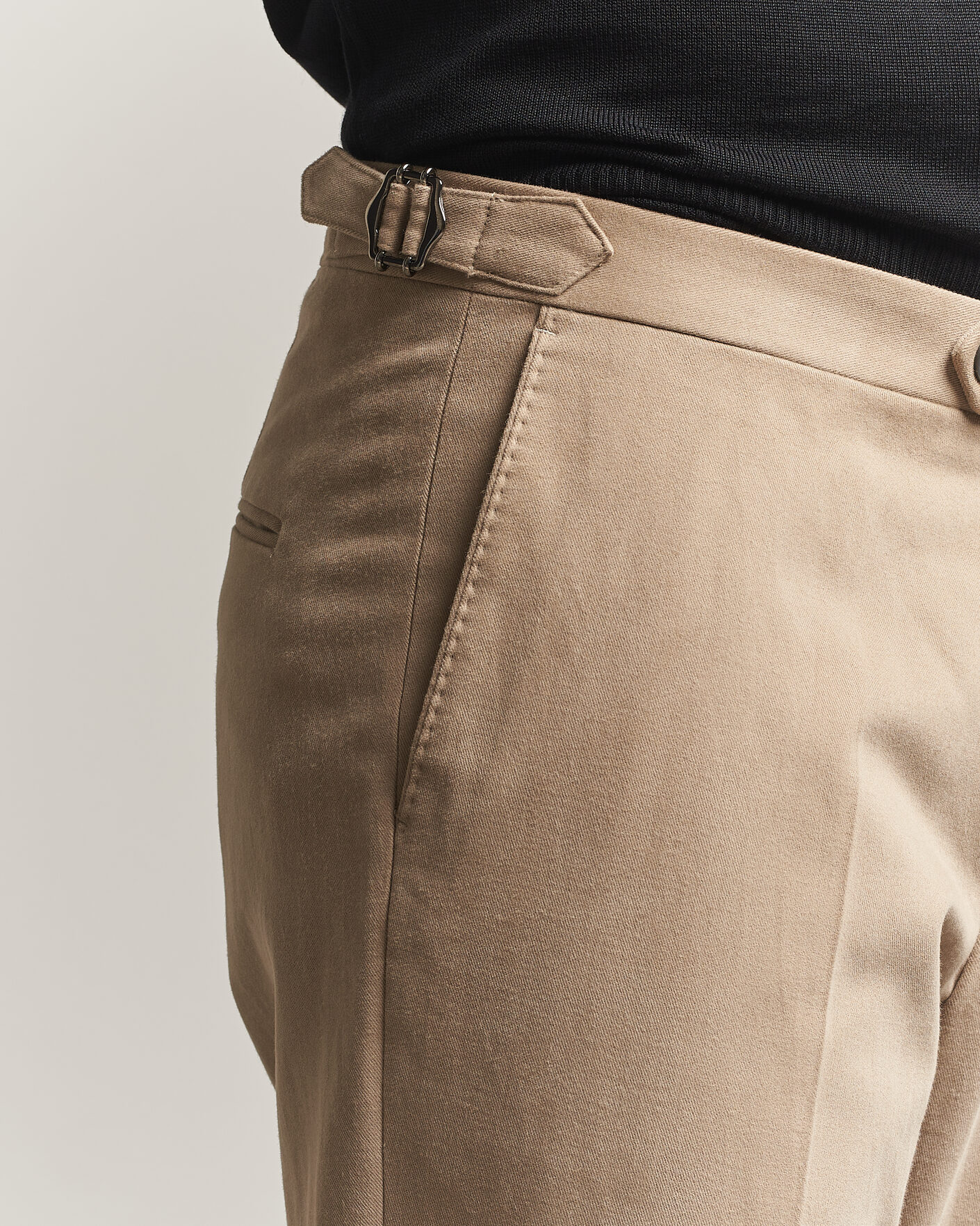 Men | Trousers | Oscar Jacobson | Dandy Brushed Cotton Trousers Beige