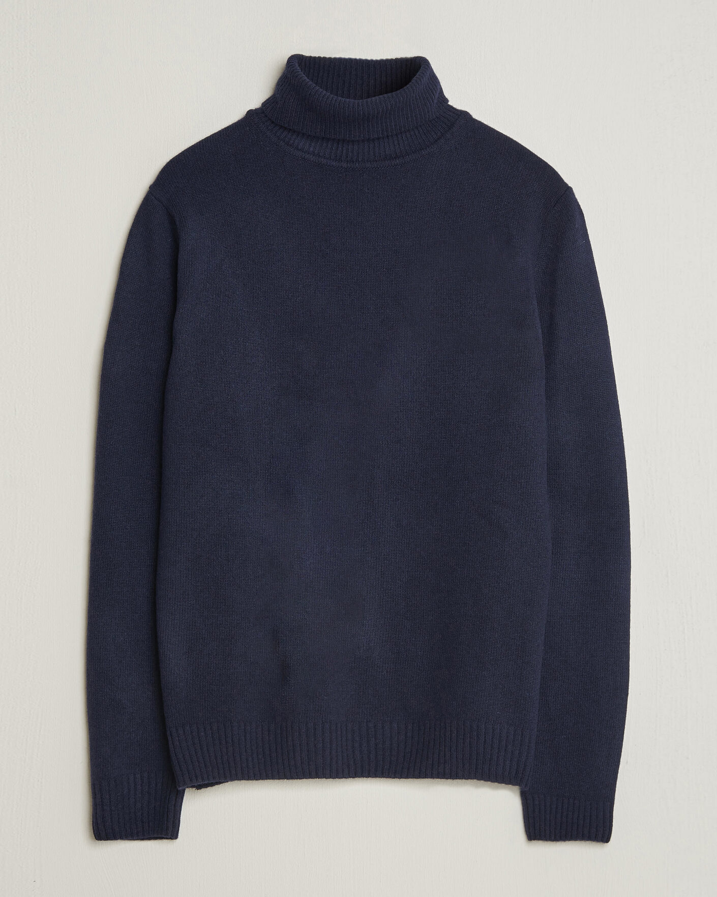 Men | Sweaters & Knitwear | Stenströms | Brushed Merino Rollneck Navy