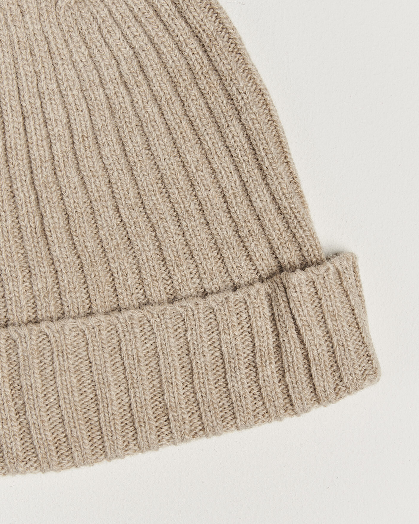 Men | Beanies | Stenströms | Brushed Merino Beanie  Beige