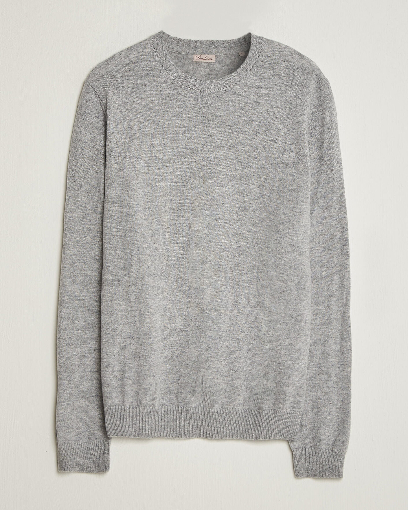 Men | Sweaters & Knitwear | Stenströms | Cashmere Crewneck Grey