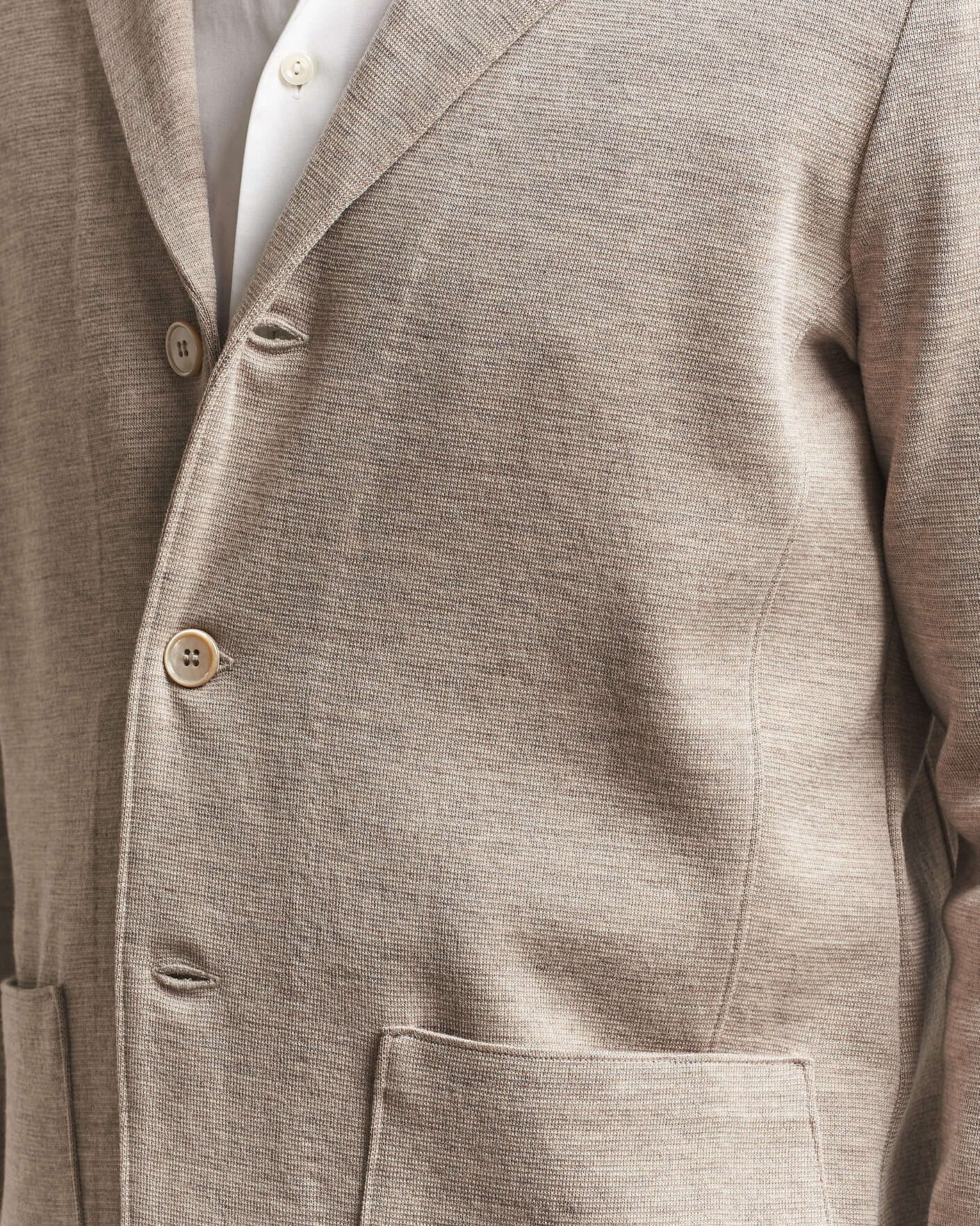 Men | Blazers | Stenströms | Milano Knitted Merino Blazer Beige