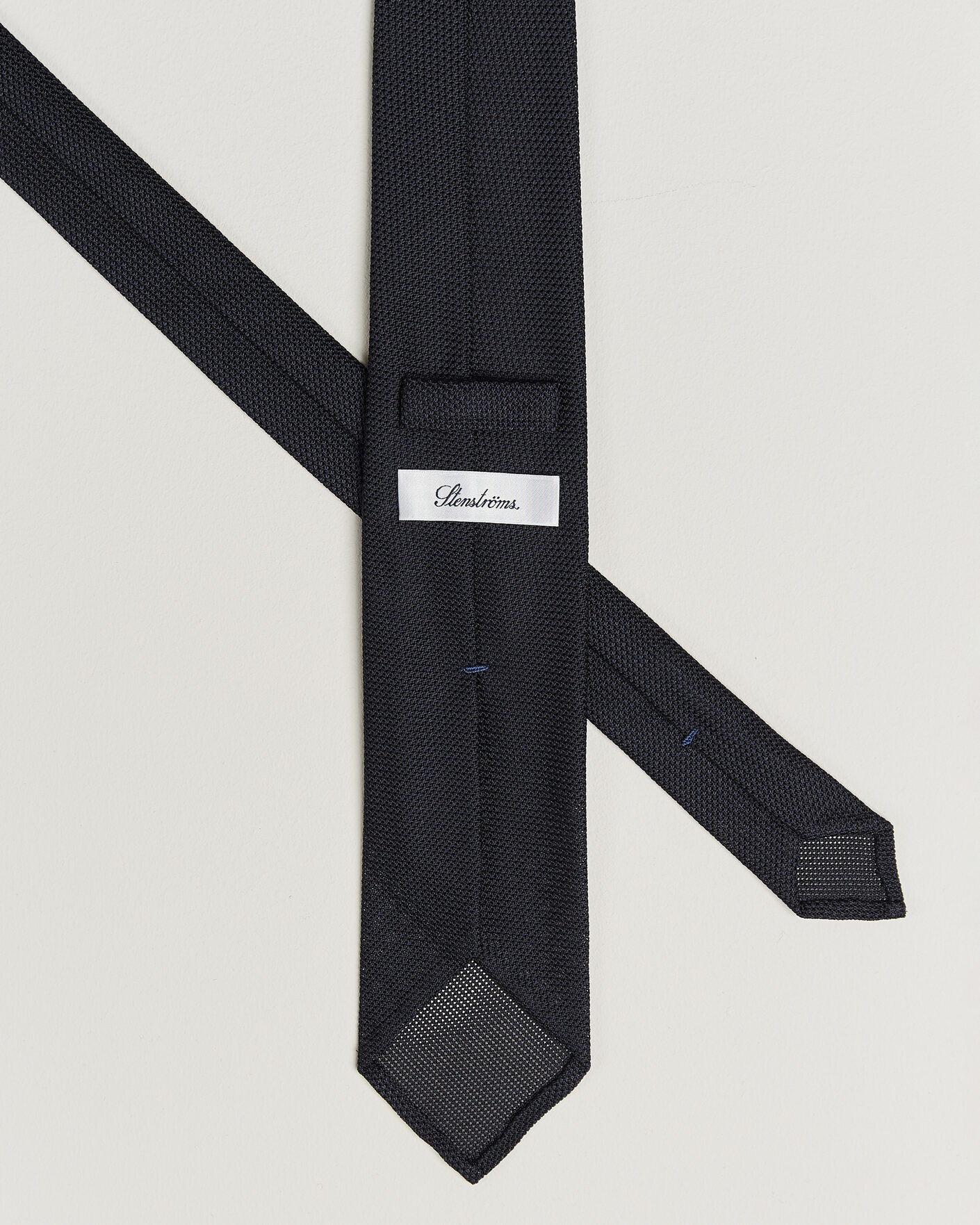 Men | Ties | Stenströms | Silk Grenadine Tie 7,5cm Navy