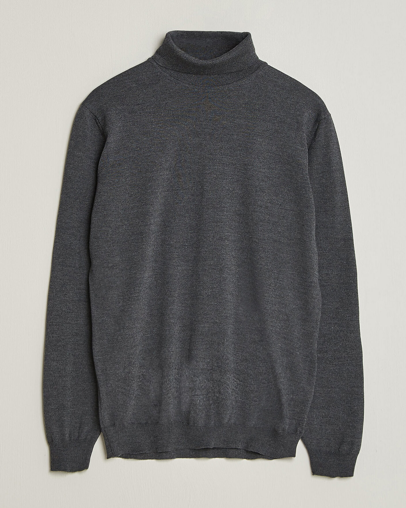 Men | Sweaters & Knitwear | Stenströms | Merino Rollneck Dark Grey