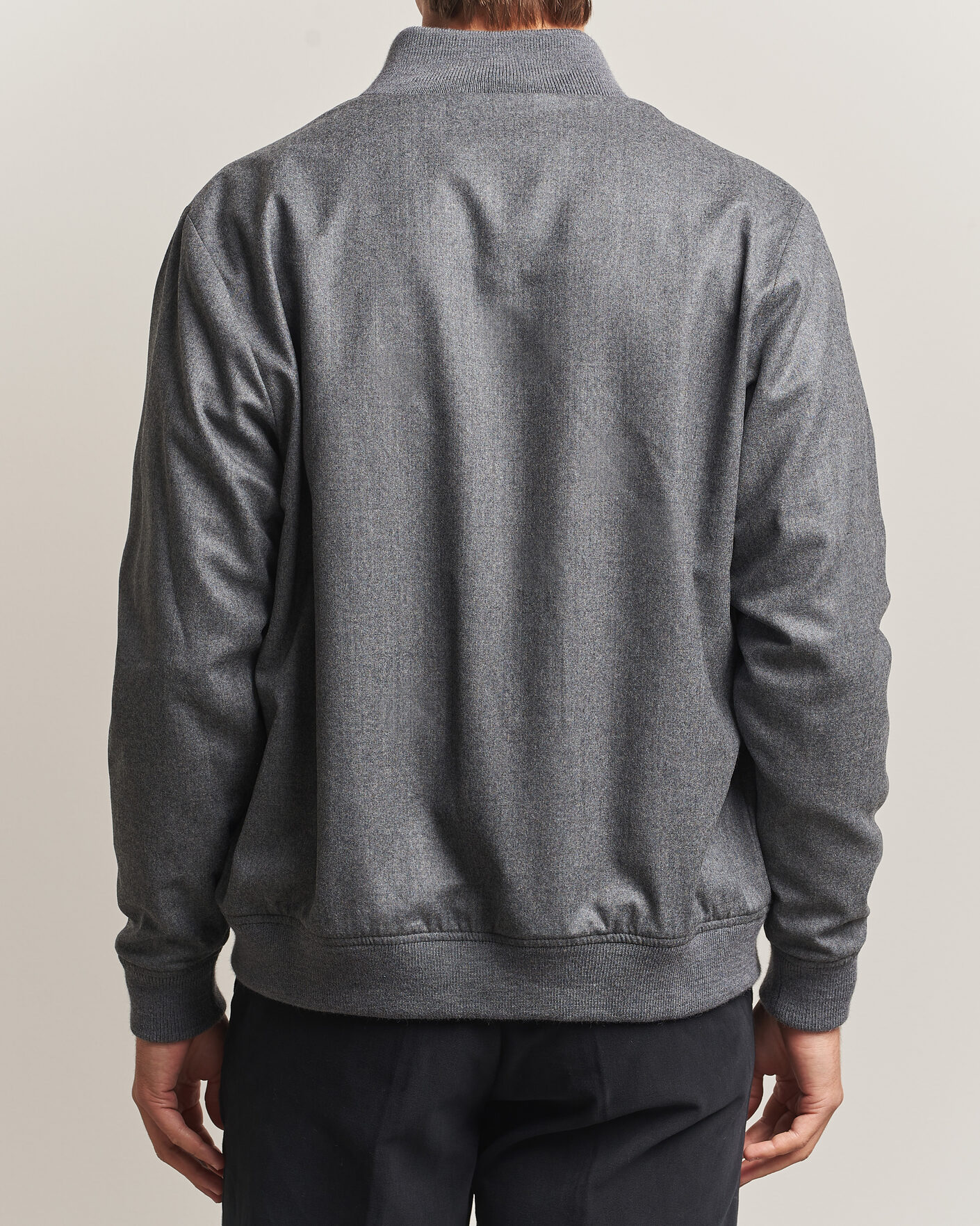 Men | Coats & Jackets | Stenströms | Flannel Bomber Jacket Grey