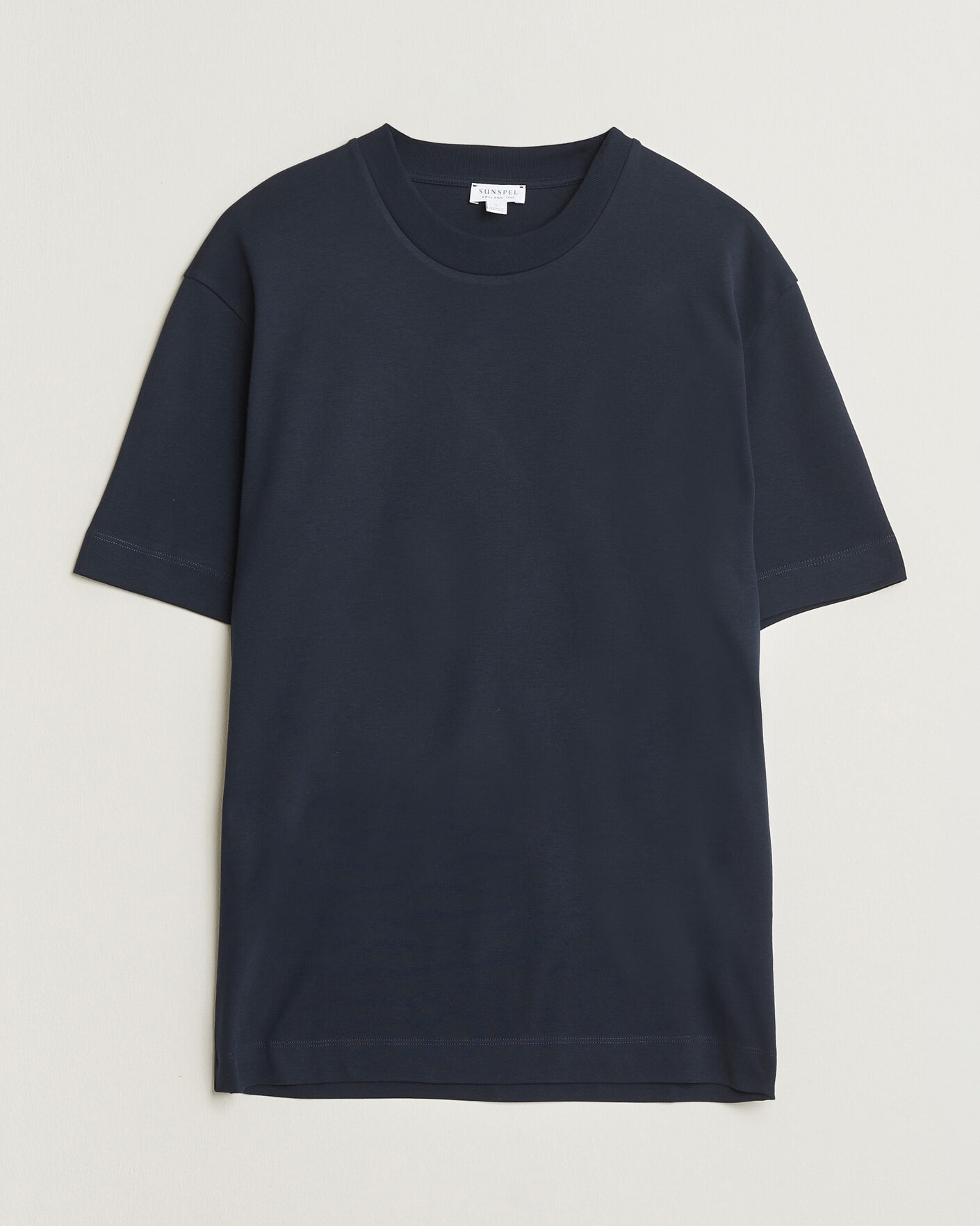 Sunspel Heavy Weight Supima Cotton T-Shirt Midnight Navy at