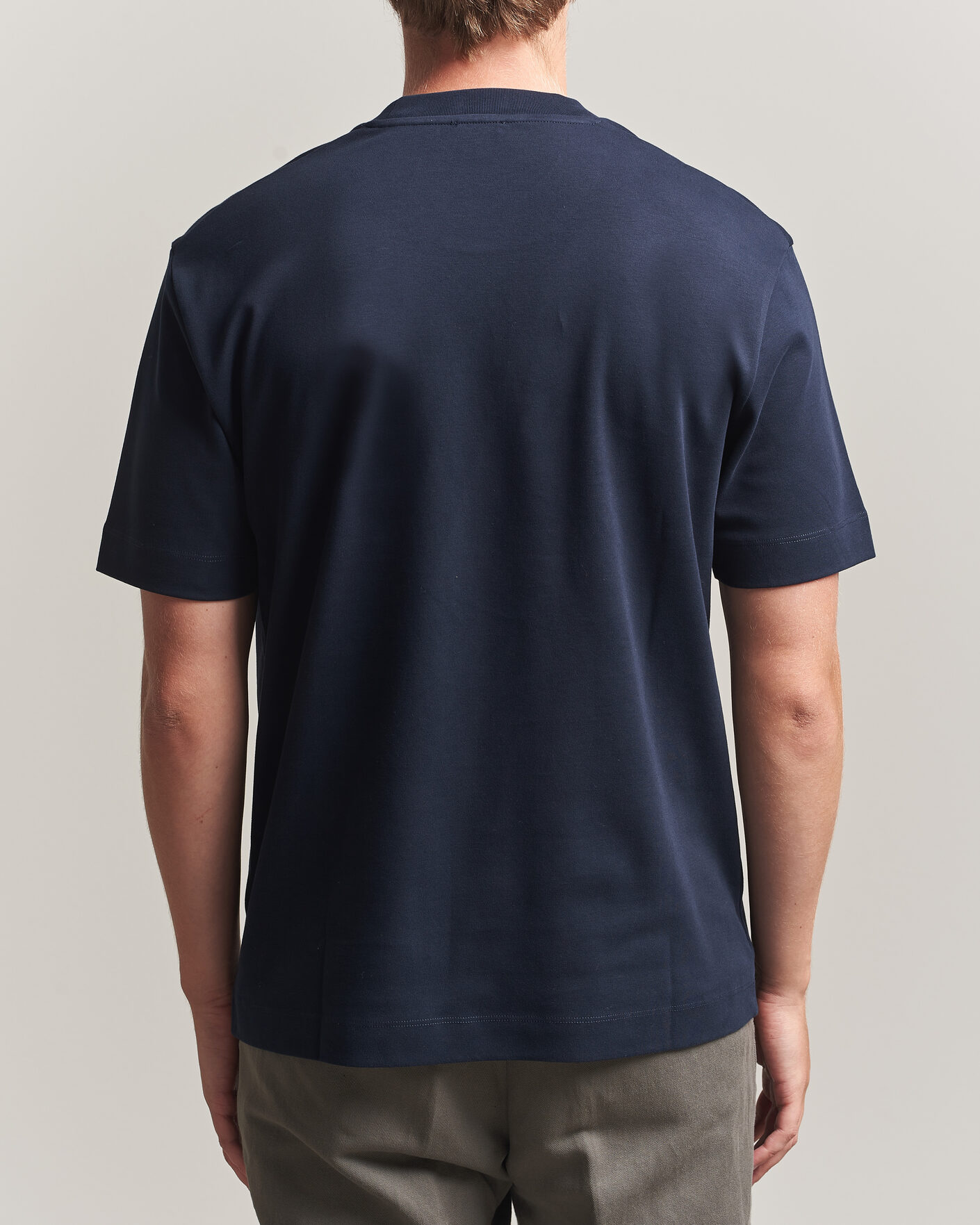 Sunspel Heavy Weight Supima Cotton T-Shirt Midnight Navy at