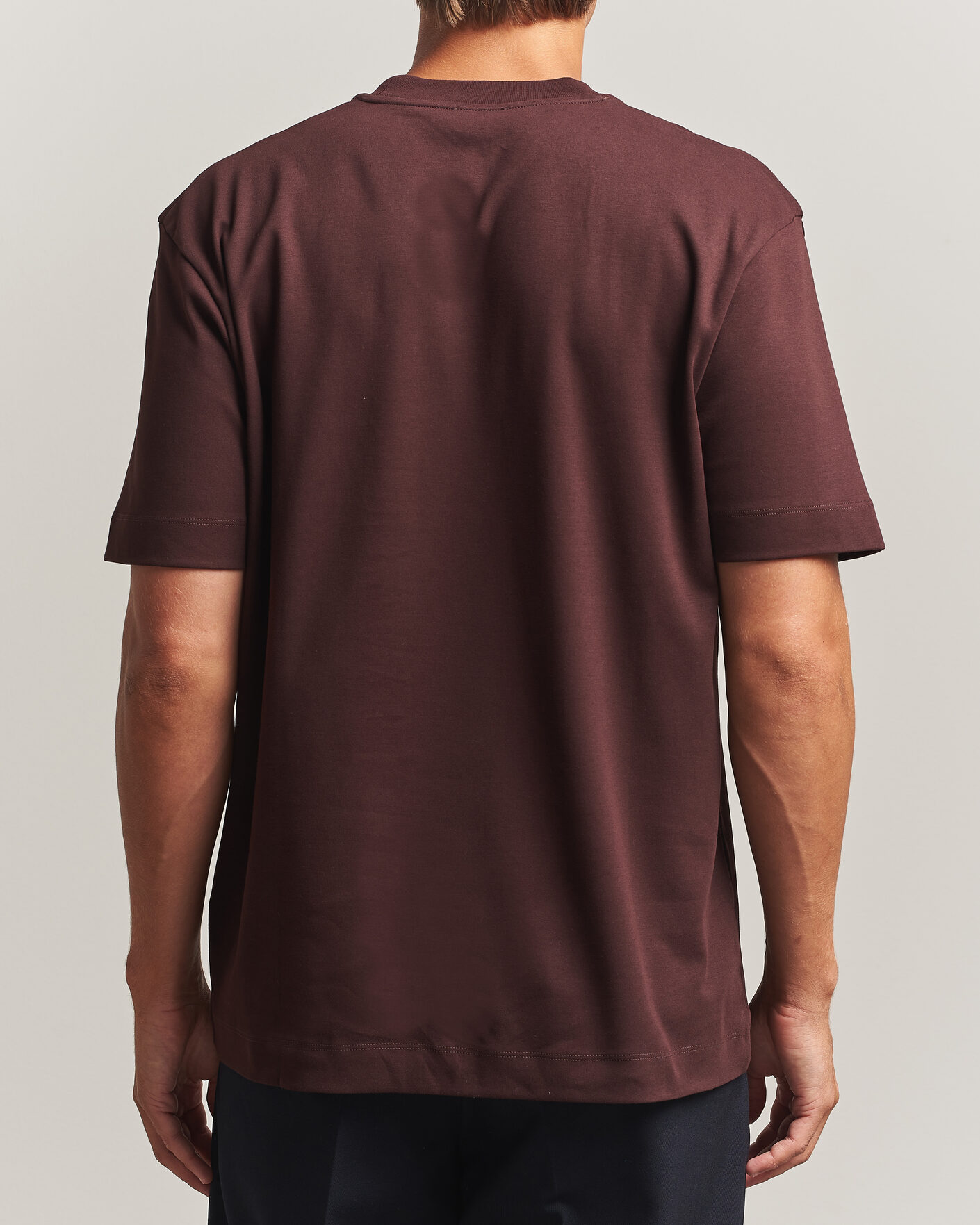 Men | T-Shirts | Sunspel | Heavy Weight Supima Cotton T-Shirt Dark Brown