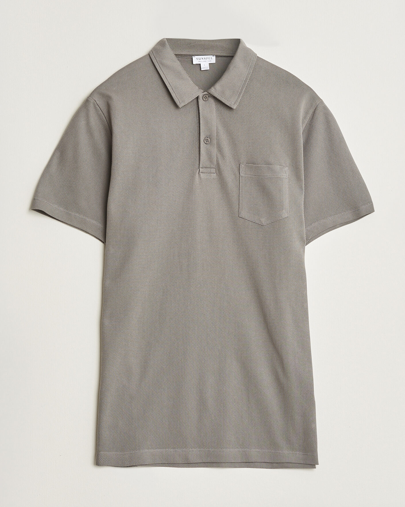 Men | Polo Shirts | Sunspel | Riviera Polo Shirt Smoke Grey
