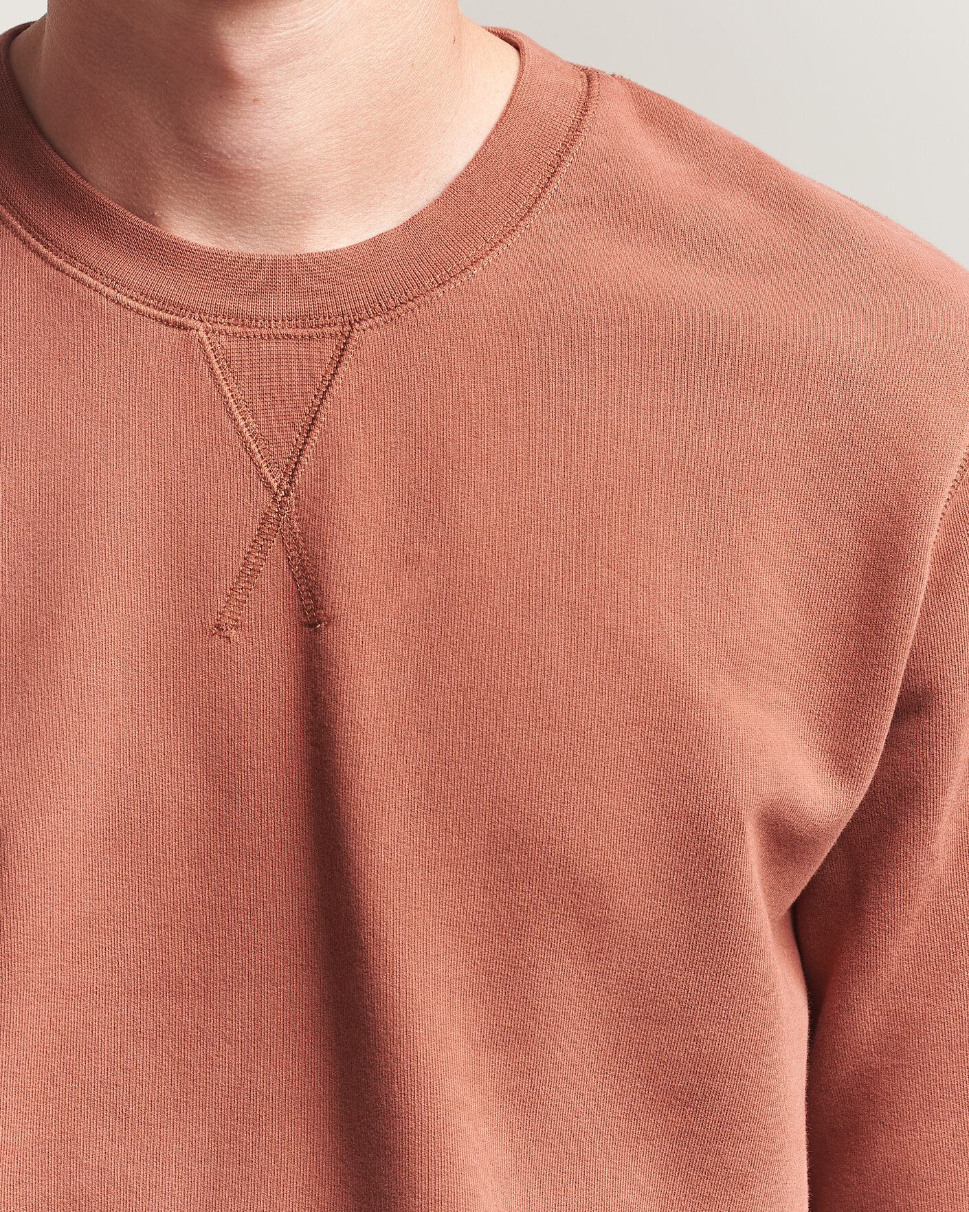 Men | Sweaters & Knitwear | Sunspel | Loopback Sweatshirt Dark Tabacco