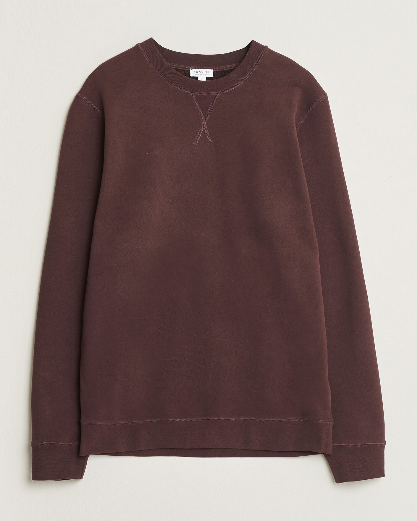 Men | Sweaters & Knitwear | Sunspel | Loopback Sweatshirt Dark Brown