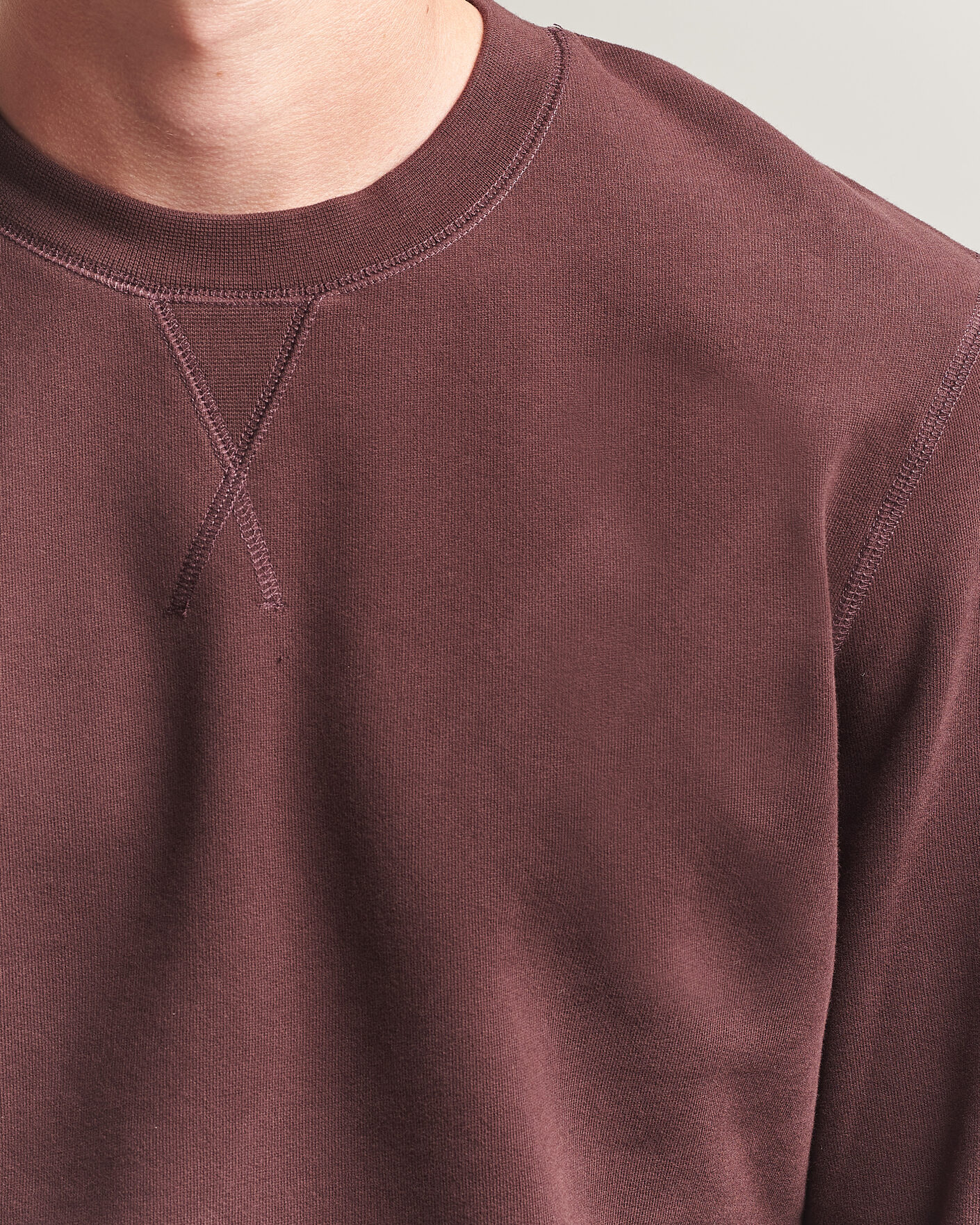 Men | Sweaters & Knitwear | Sunspel | Loopback Sweatshirt Dark Brown