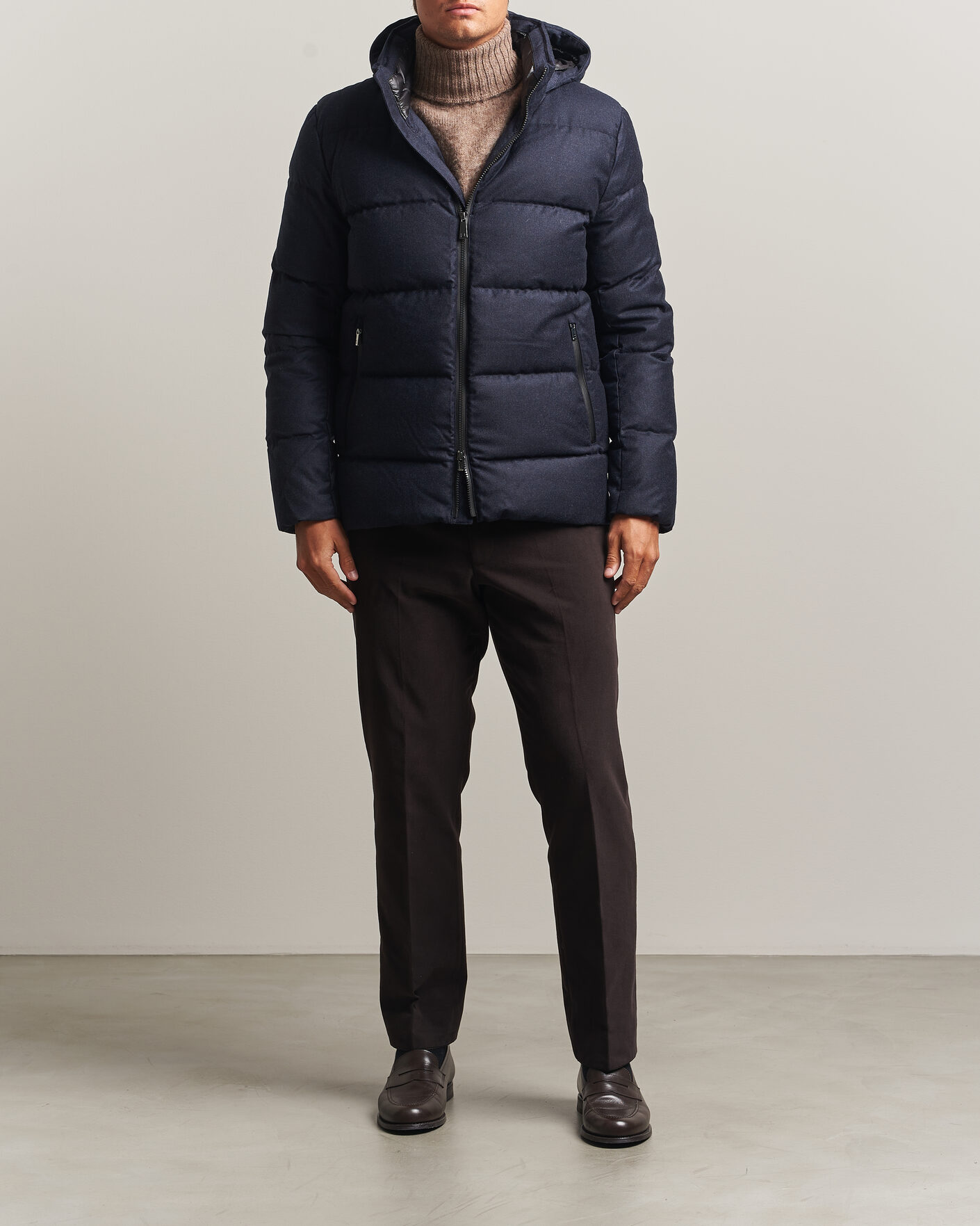 Men | Coats & Jackets | UBR | Concord Jacket Savile Navy Melange Wool