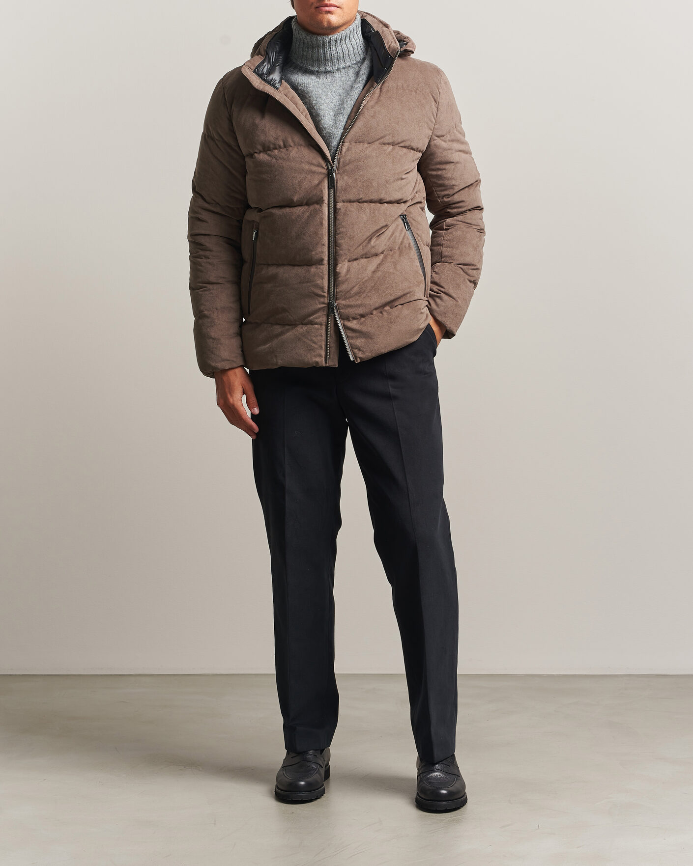Men | Coats & Jackets | UBR | Concord Jacket Savile Neo Suede Sand