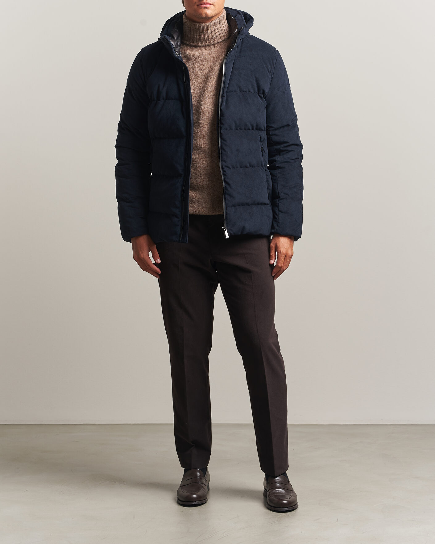 Men | Coats & Jackets | UBR | Concord Jacket Savile Neo Suede Navy