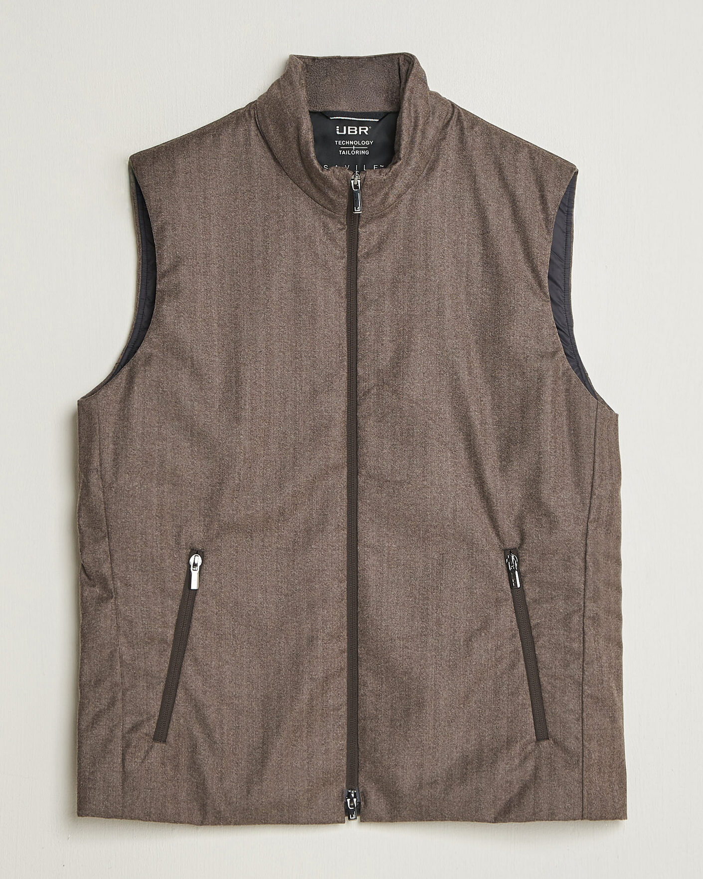 Men | Gilets | UBR | Raptor Lightweight Vest Savile Brown Herringbone