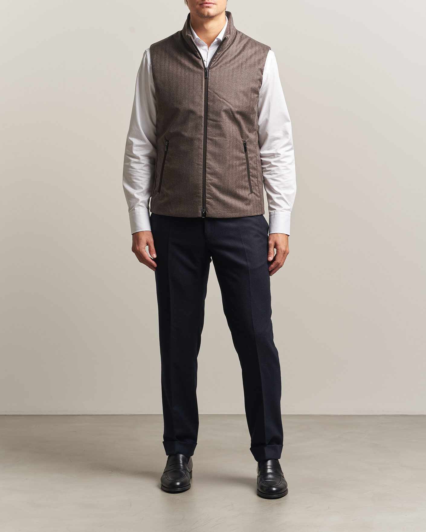 Men | Gilets | UBR | Raptor Lightweight Vest Savile Brown Herringbone