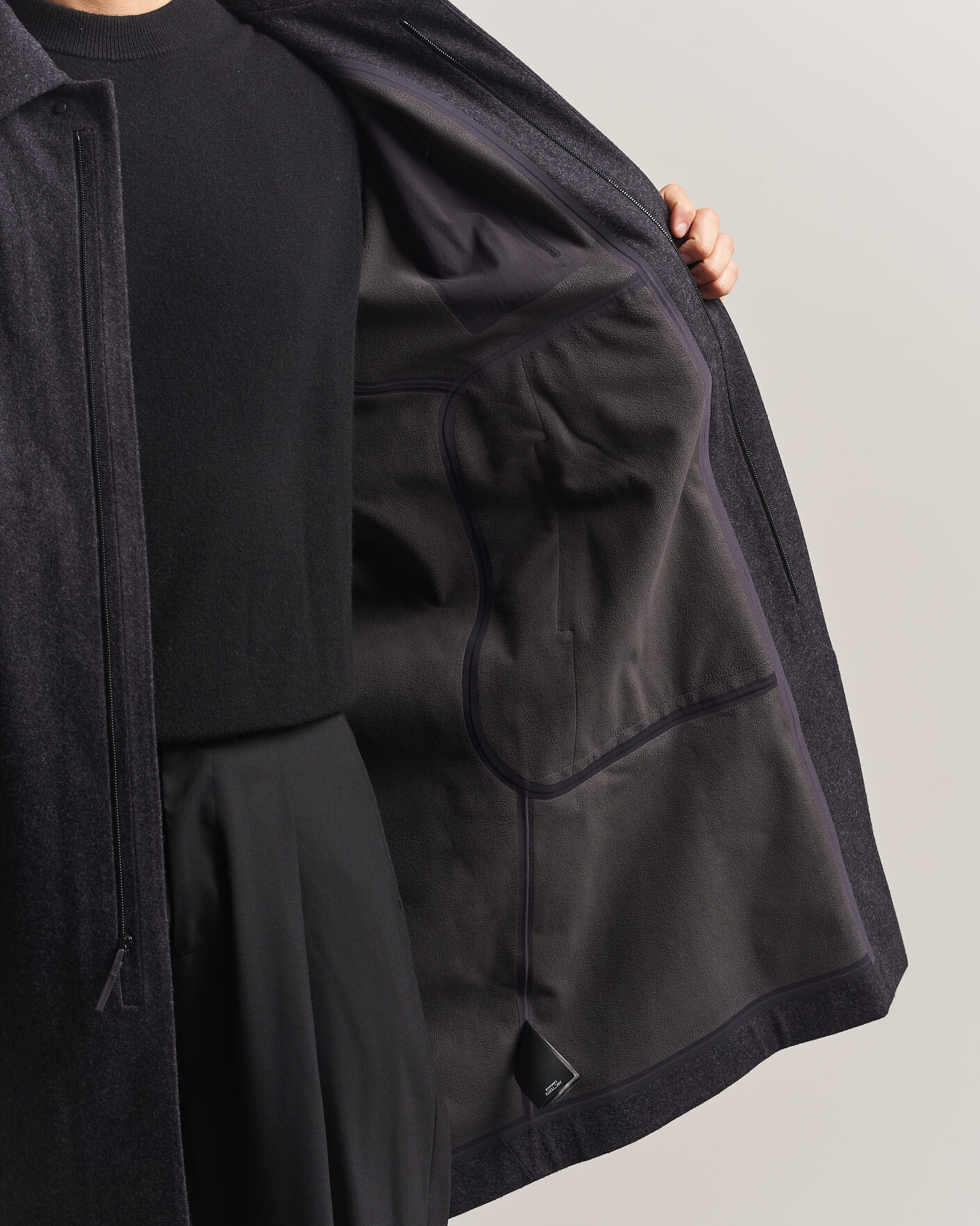 Arc'teryx Veilance Alar Wool Coat Black at CareOfCarl.com