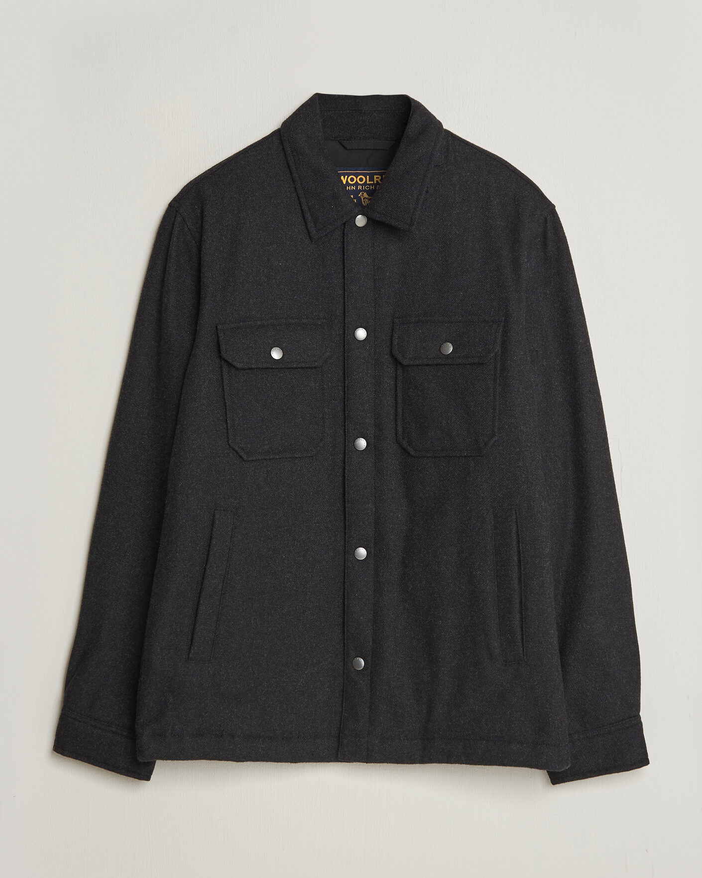 Men | Coats & Jackets | Woolrich | Alaskan Wool Light Padded Shirt Jacket Faded Black