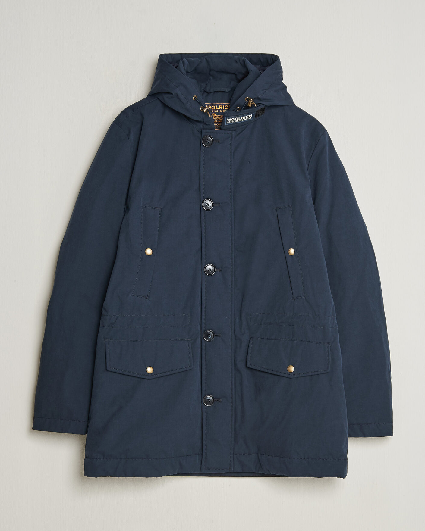 Men | Coats & Jackets | Woolrich | Mountain Cloth Parka Melton Blue