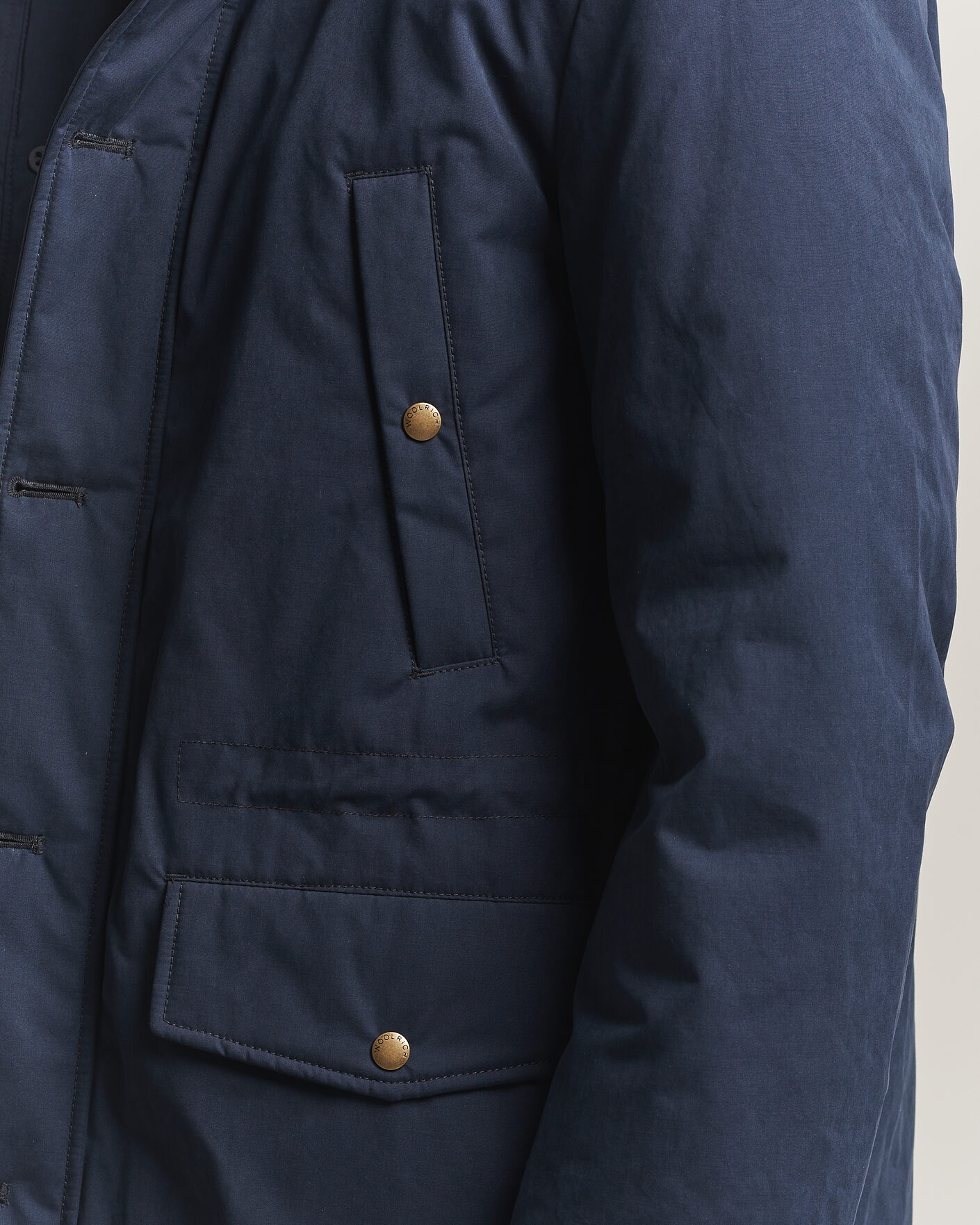 Men | Coats & Jackets | Woolrich | Mountain Cloth Parka Melton Blue