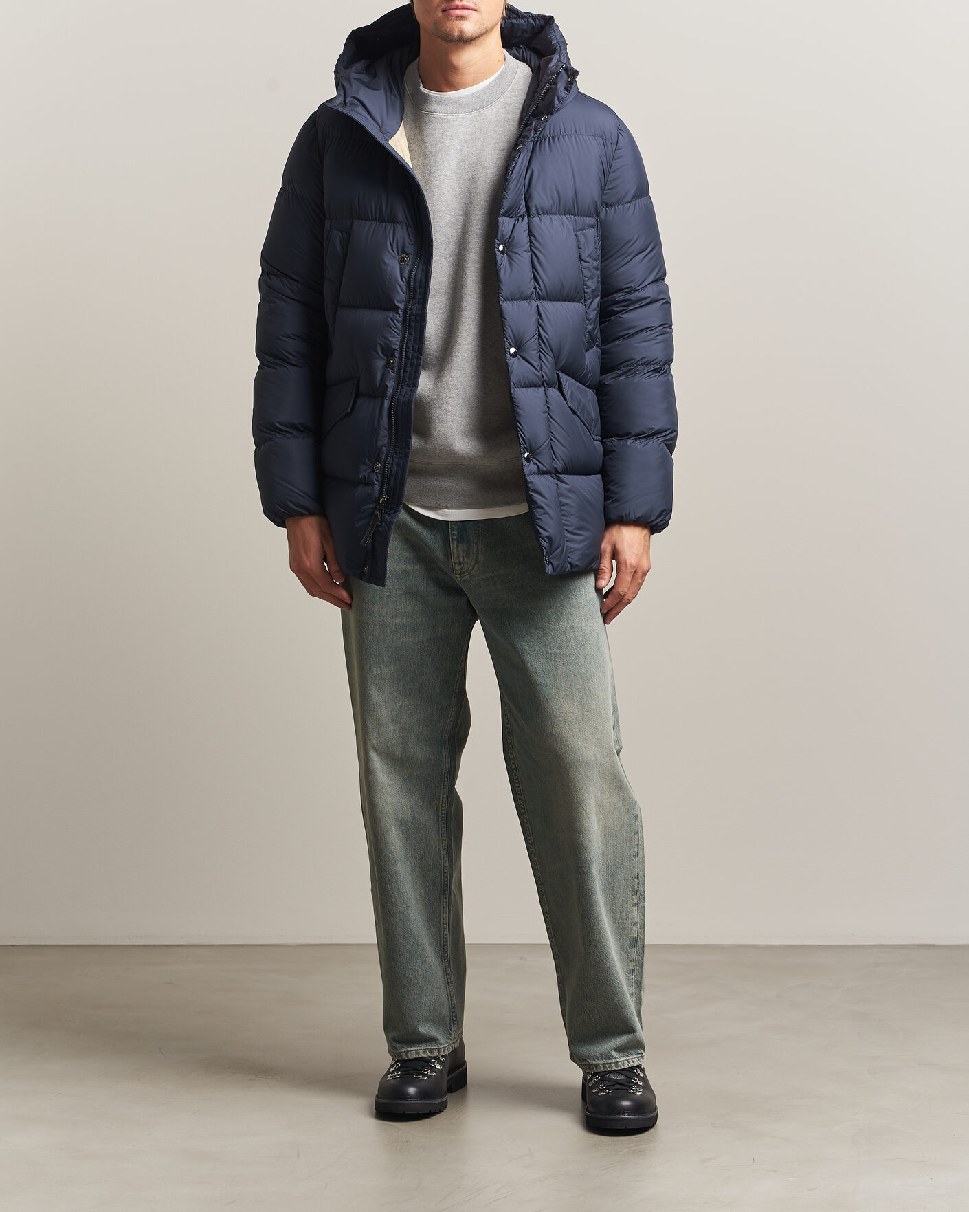 Men | Coats & Jackets | Woolrich | Cloud Davis Parka Melton Blue