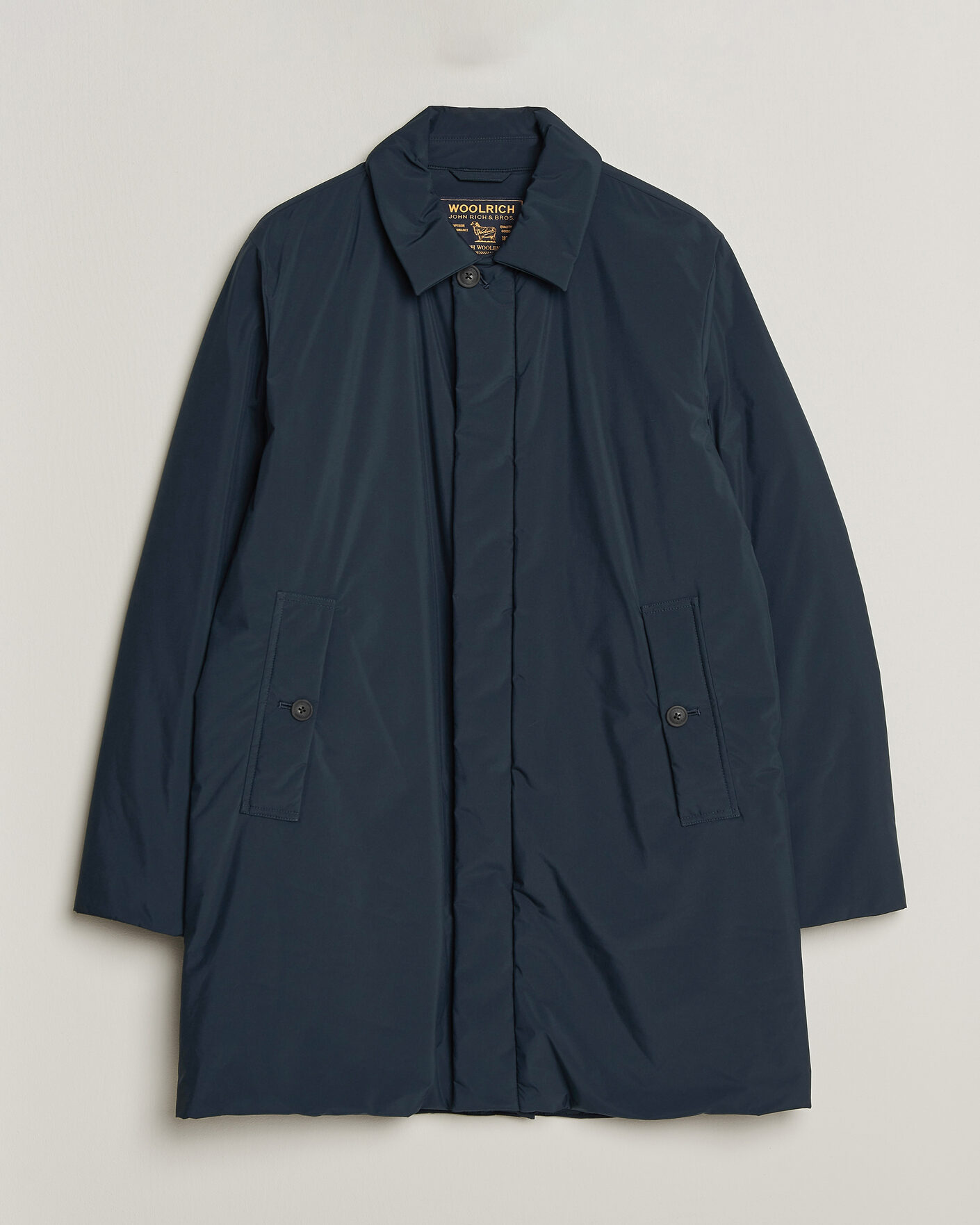 Men | Coats & Jackets | Woolrich | Cloud Lamar Light Padded Coat Melton Blue