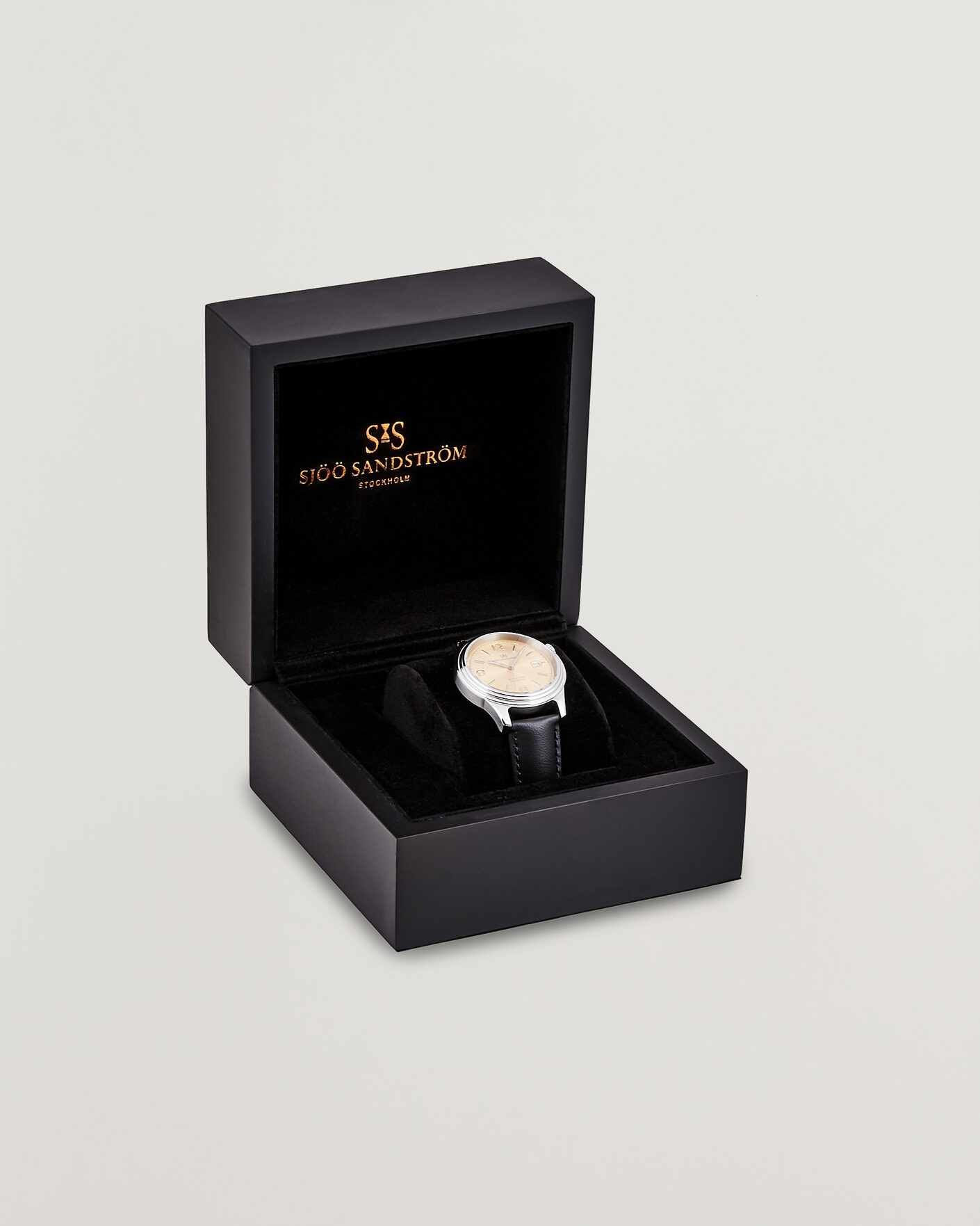 Men | Sjöö Sandström Royal Steel 41mm Black Calf | Sjöö Sandström | Royal Steel 41mm Black Calf