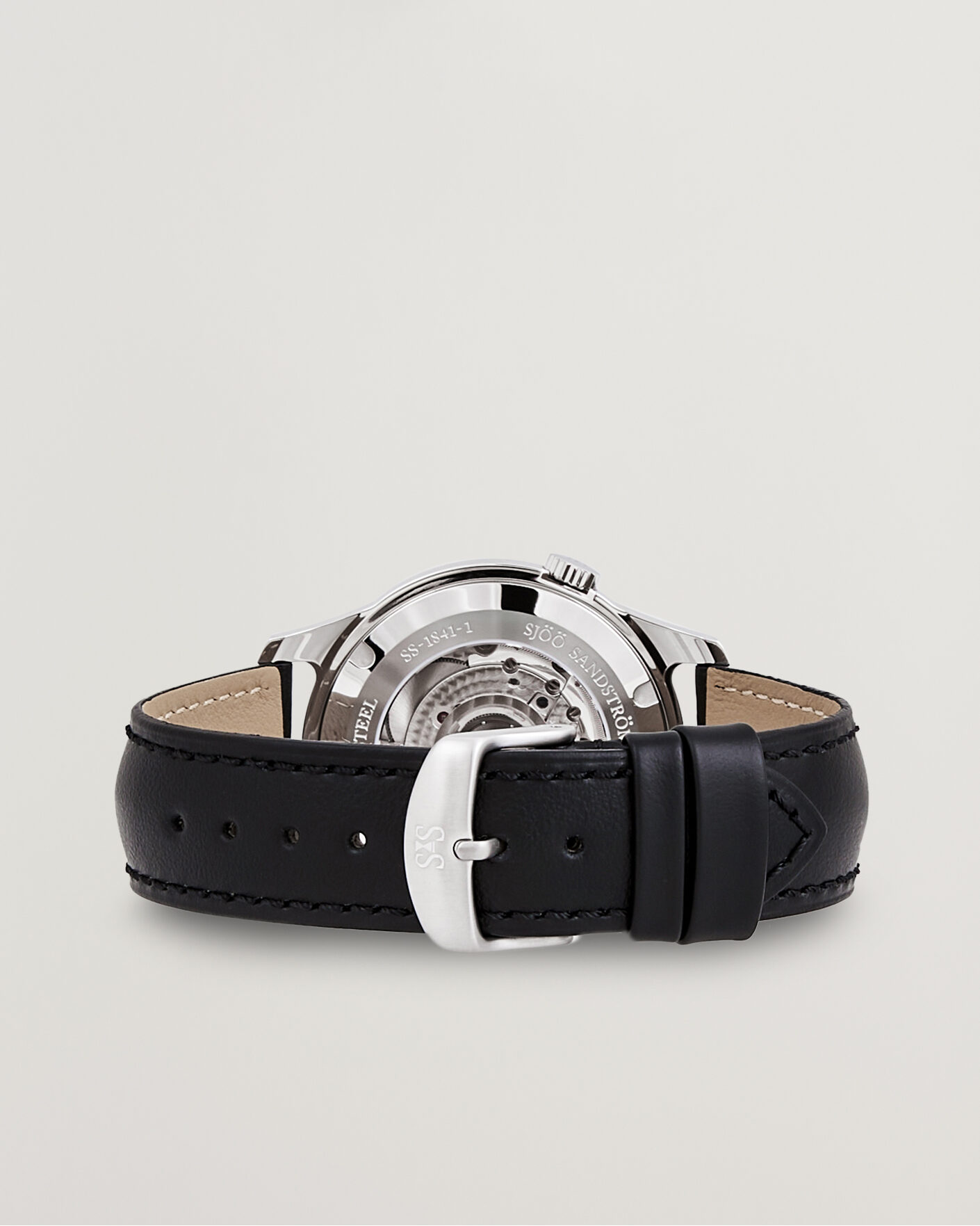 Men | Sjöö Sandström Royal Steel 41mm Black Calf Blue Dial | Sjöö Sandström | Royal Steel 41mm Black Calf Blue Dial