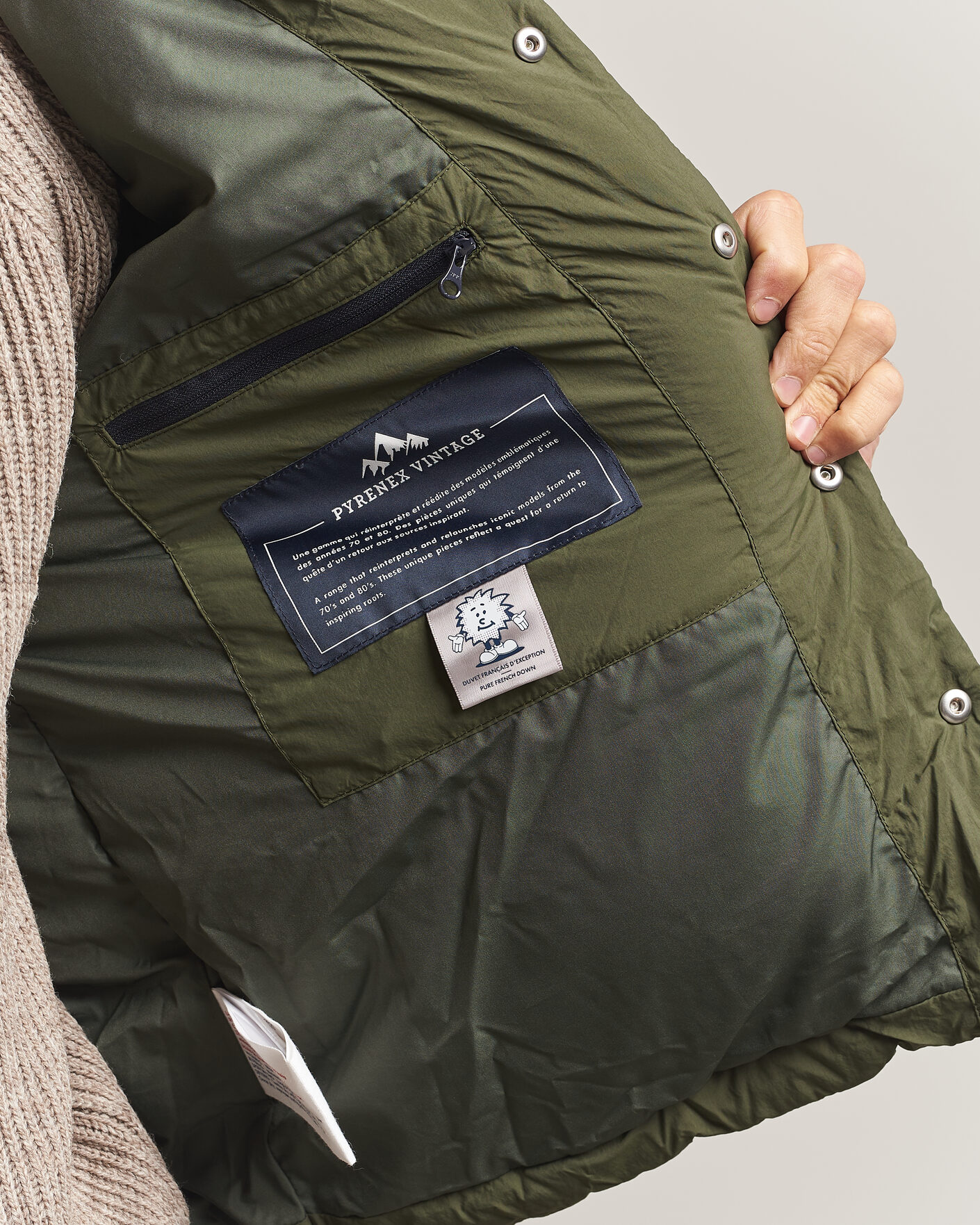 Pyrenex Fiery Down Jacket Deep Khaki at CareOfCarl.com