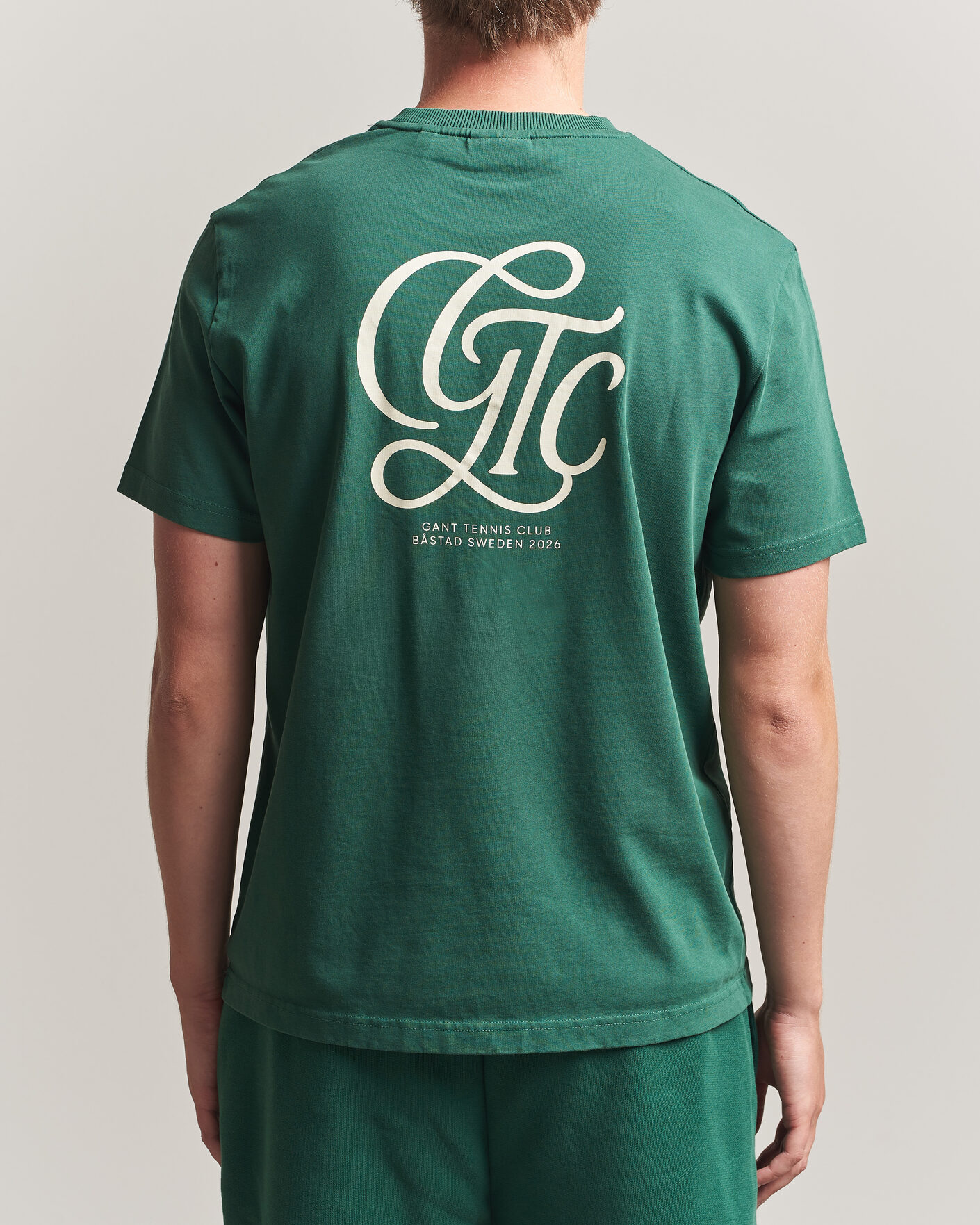 Men | T-Shirts | Gant | Tournament Crew Neck T-Shirt Green