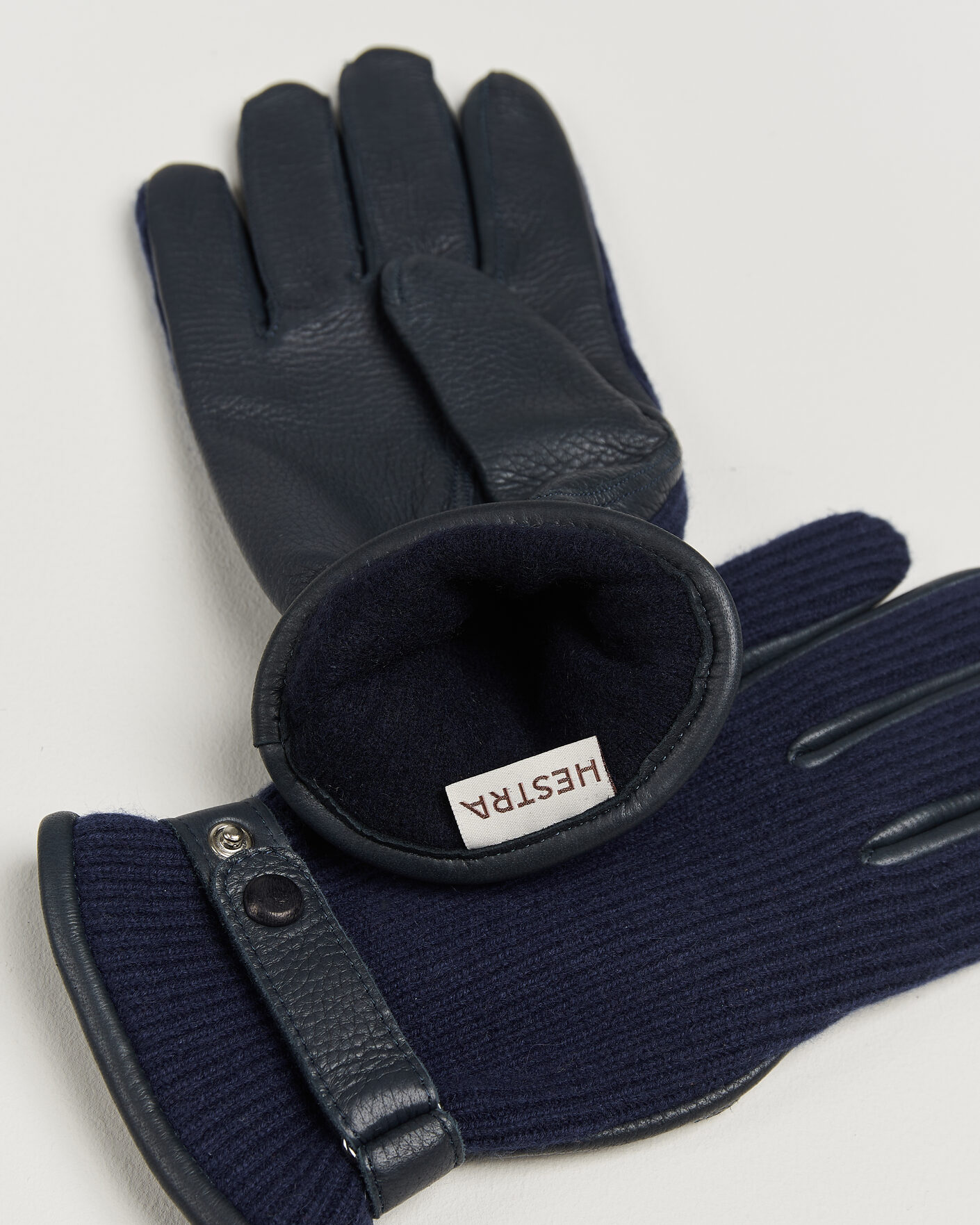 Men | Gloves | Hestra | Christopher Cashmere/Elkskin Glove Navy