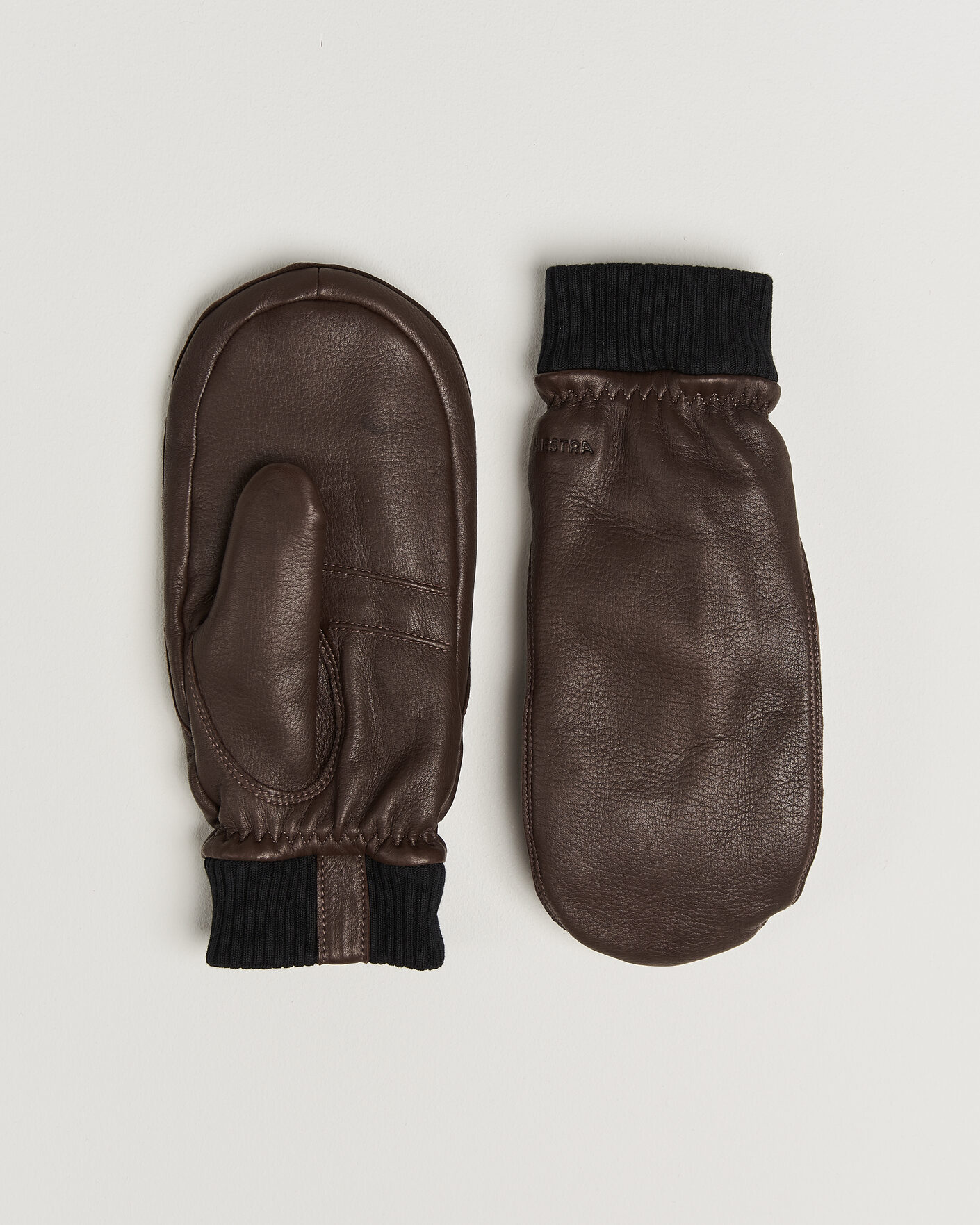 Men | Gloves | Hestra | Tore Deerskin Primaloft Lined Mitt Chocolate