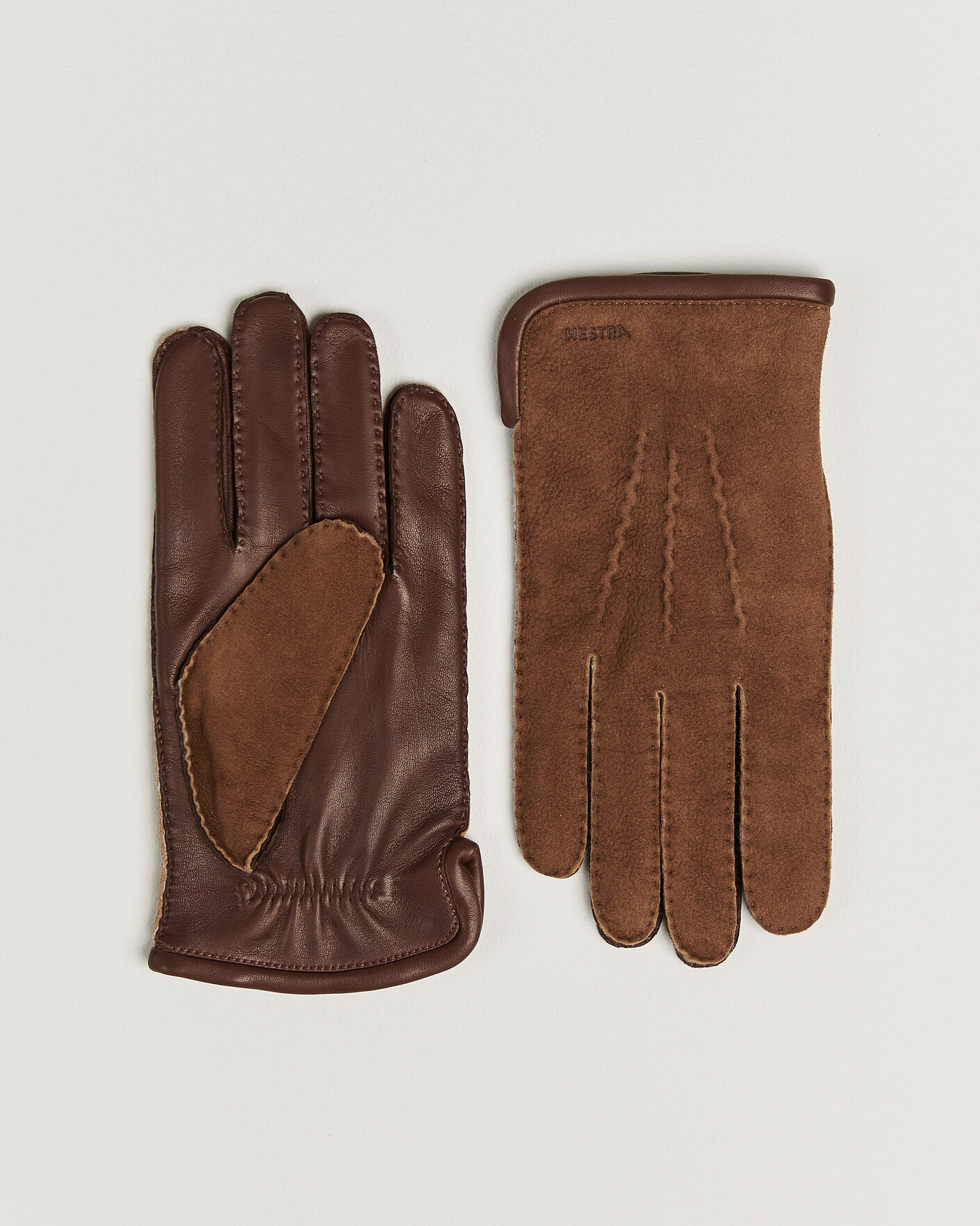 Men | Gloves | Hestra | Balthazar Suede/Nappa Leather Glove Brown