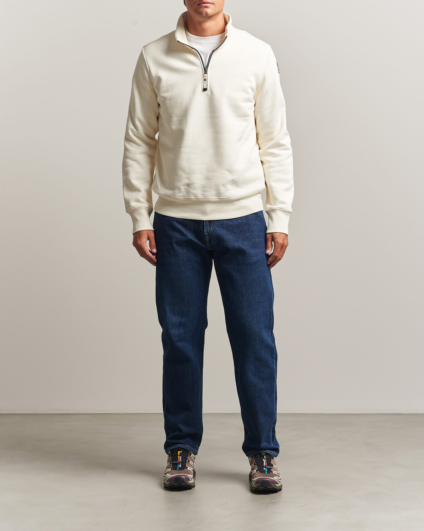 Parajumpers Broad Peak Super Easy Half Zip Sweatshirt Warm Ivory