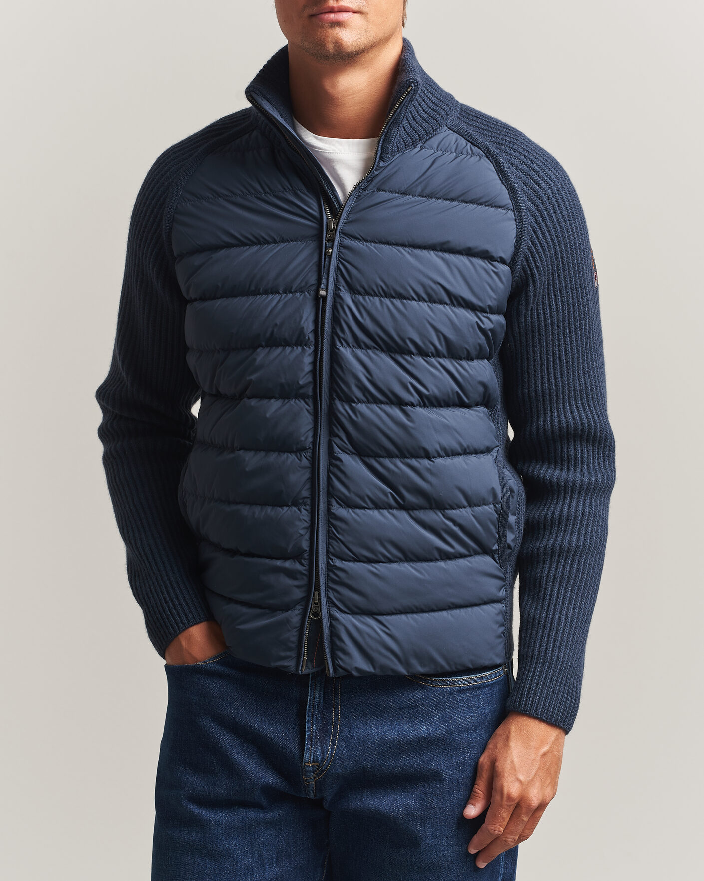 Men | Coats & Jackets | Parajumpers | Olmo Rib Knitted Hybrid Jacket Nine Iron