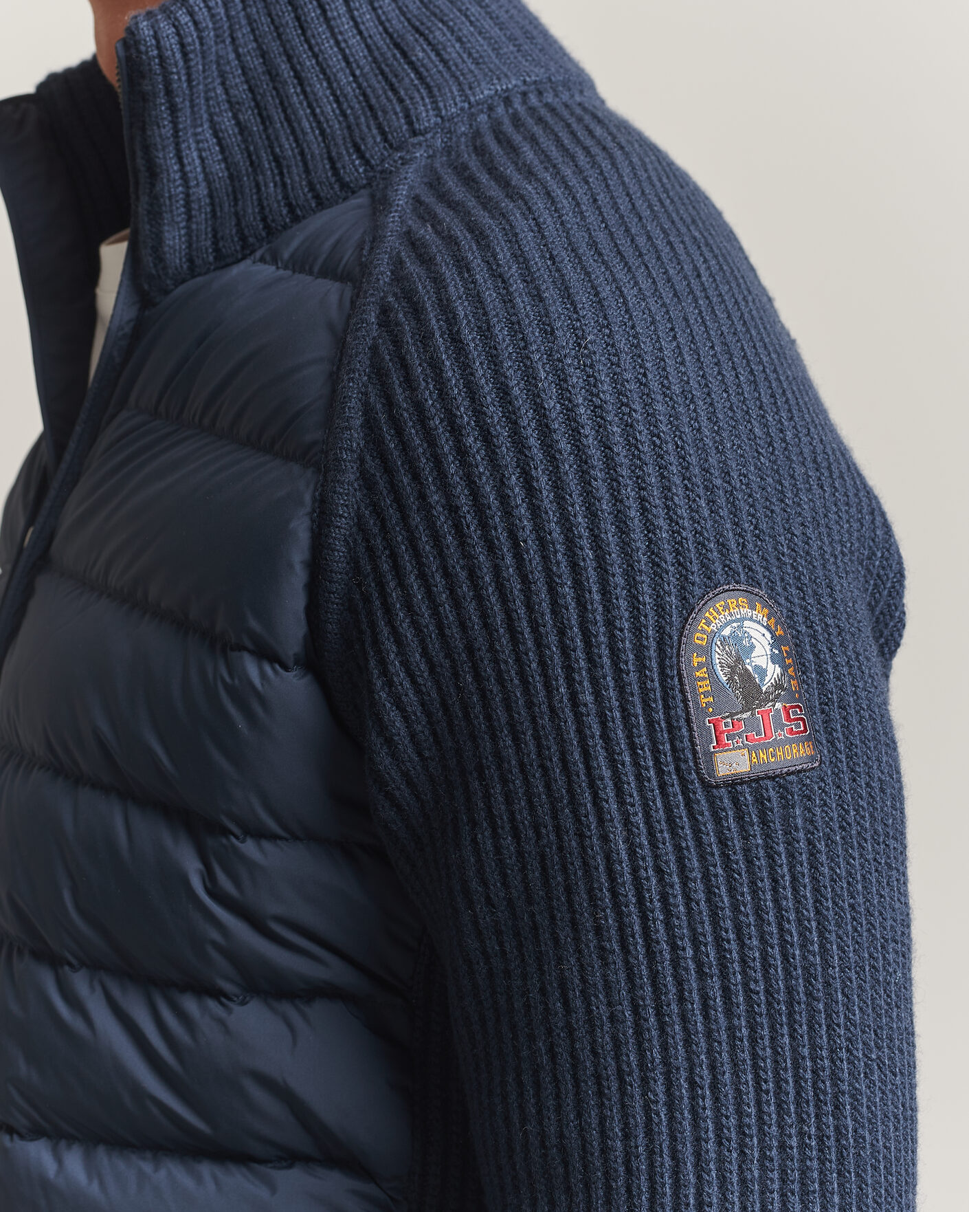 Men | Coats & Jackets | Parajumpers | Olmo Rib Knitted Hybrid Jacket Nine Iron
