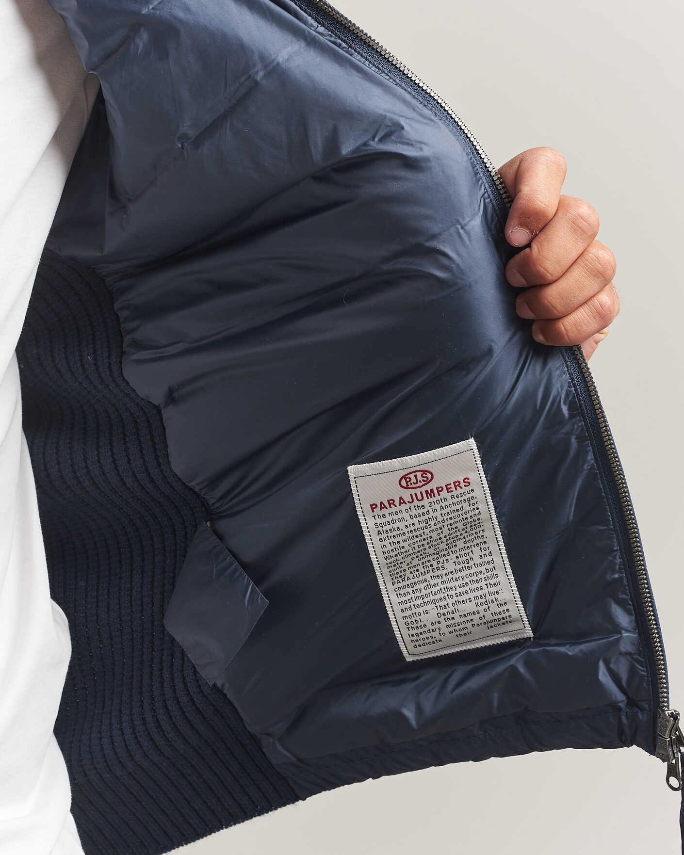 Men | Coats & Jackets | Parajumpers | Olmo Rib Knitted Hybrid Jacket Nine Iron