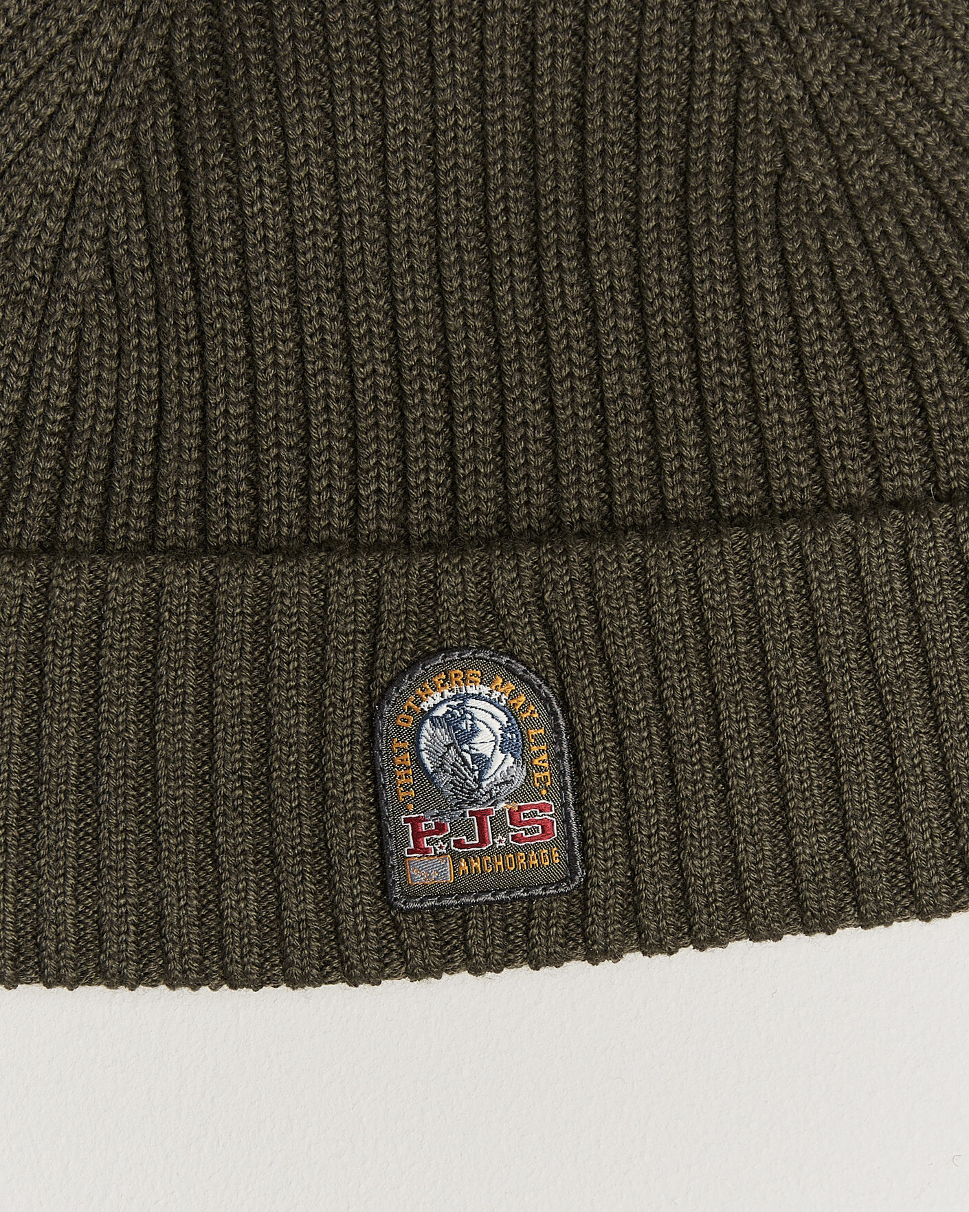Men | Beanies | Parajumpers | Matio Ribbed Hat Taggia Olive