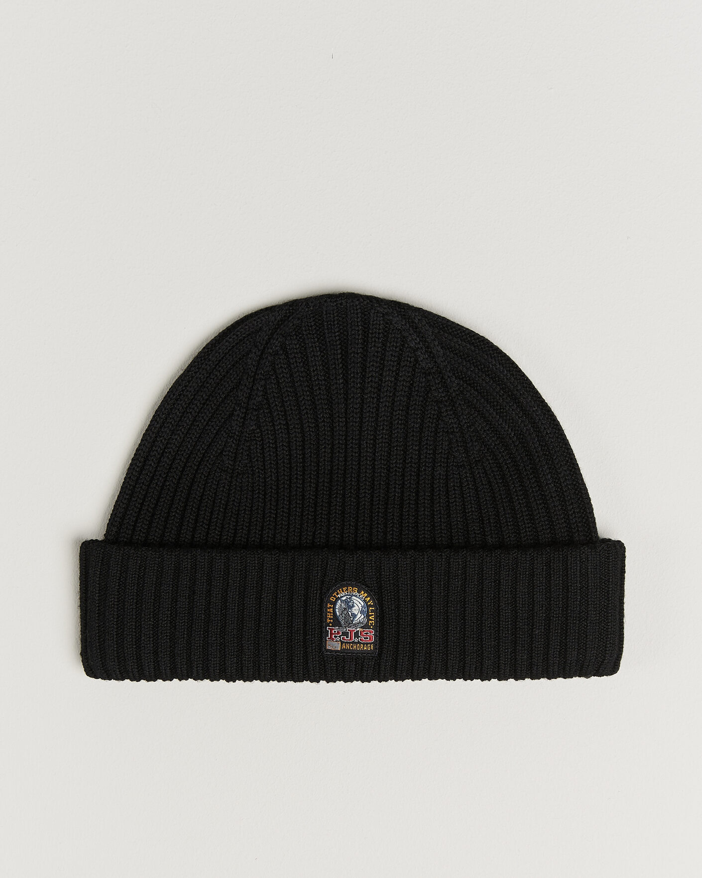 Men | Beanies | Parajumpers | Matio Ribbed Hat Black