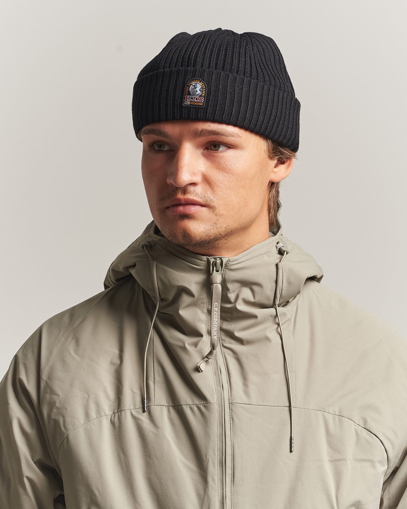 Men | Beanies | Parajumpers | Matio Ribbed Hat Black