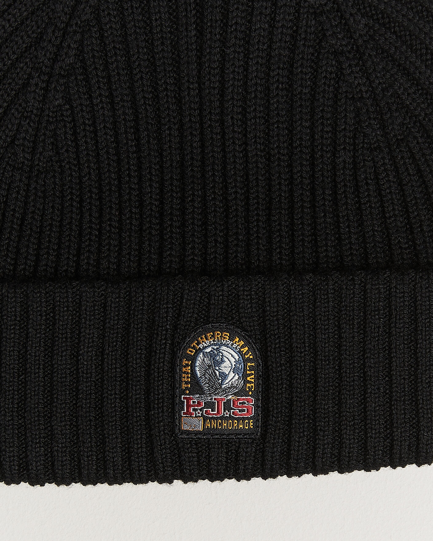 Men | Beanies | Parajumpers | Matio Ribbed Hat Black